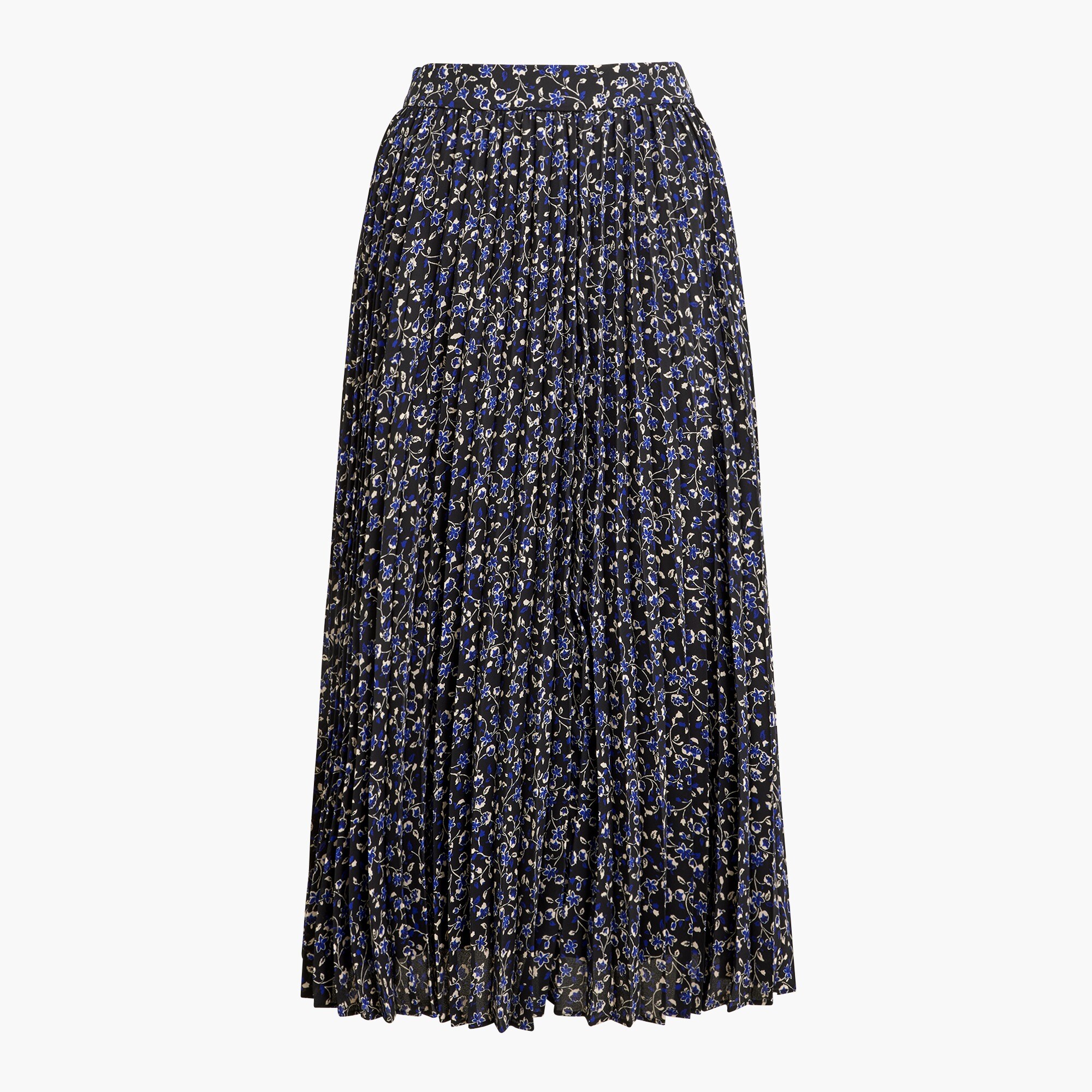 Pleated midi skirt