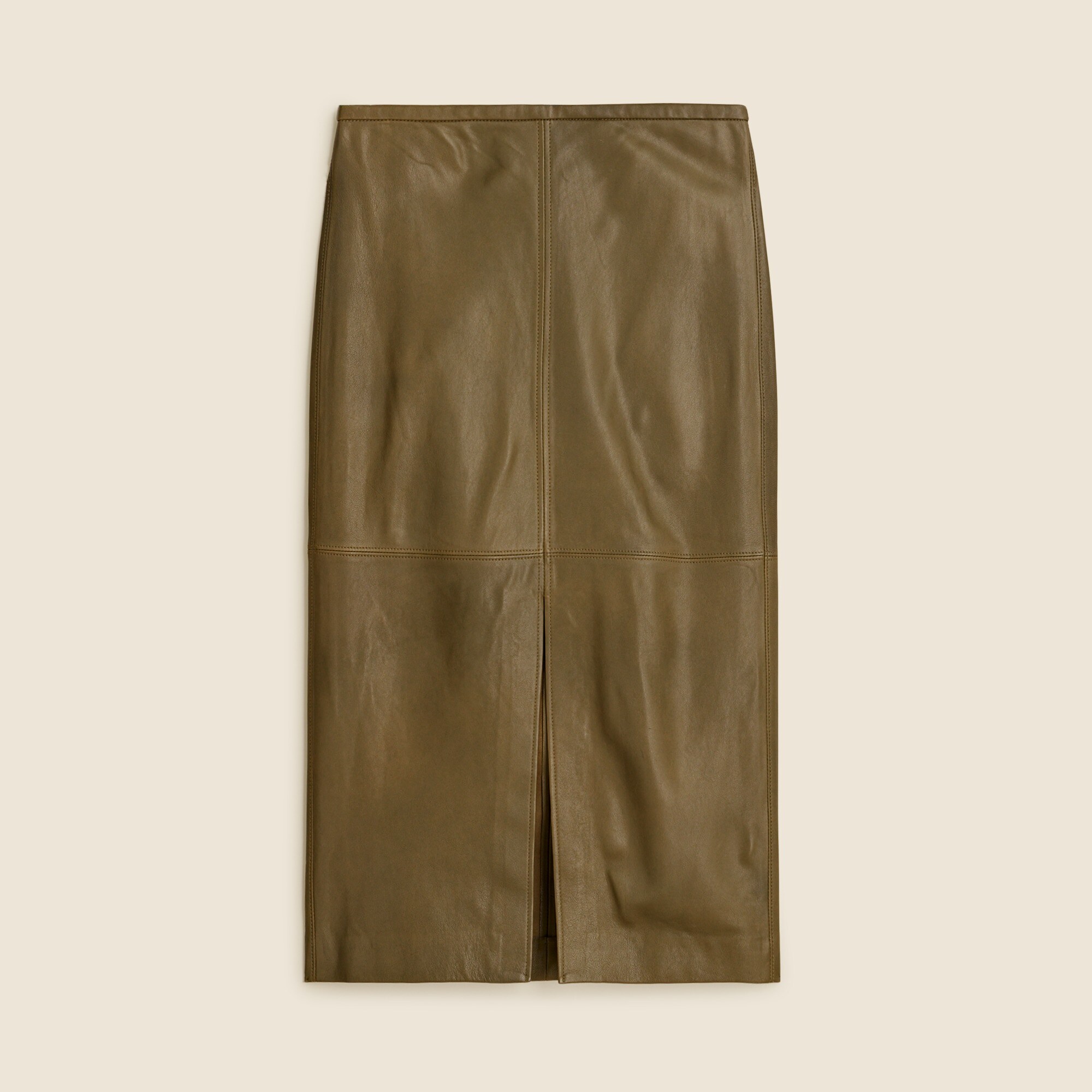 Collection pencil midi skirt in leather