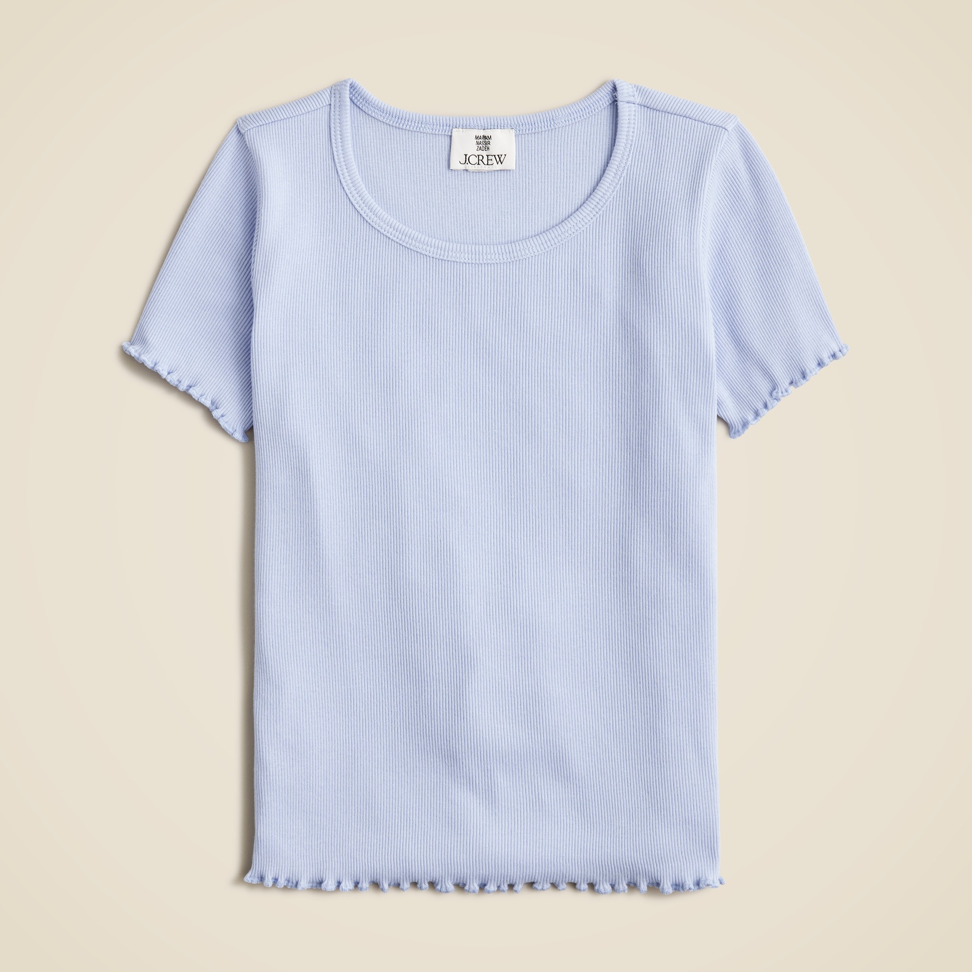 Maryam Nassir Zadeh X Crewcuts Girls' Silky Lettuce-hem T