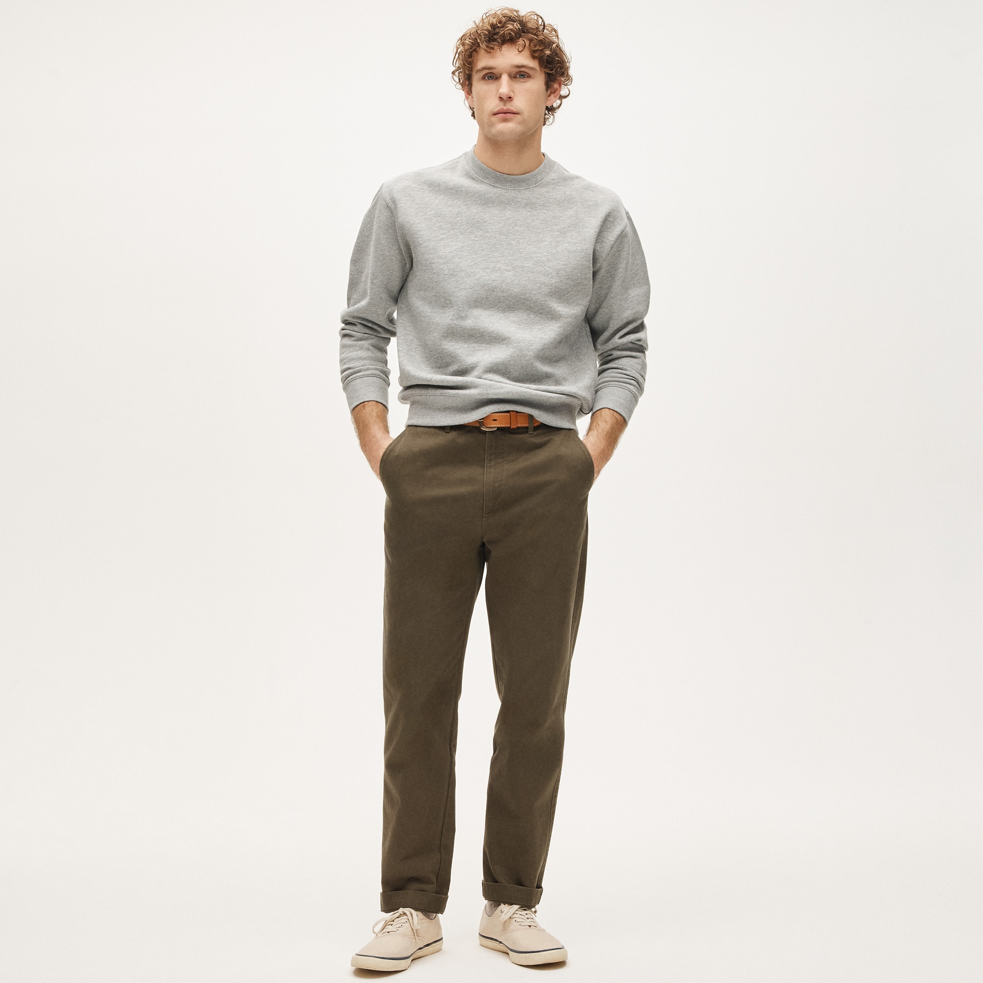 【REVERBERATE】CHINO TAILORED SET UP Broken-in Straight Chino Pant For Men | J.Crew