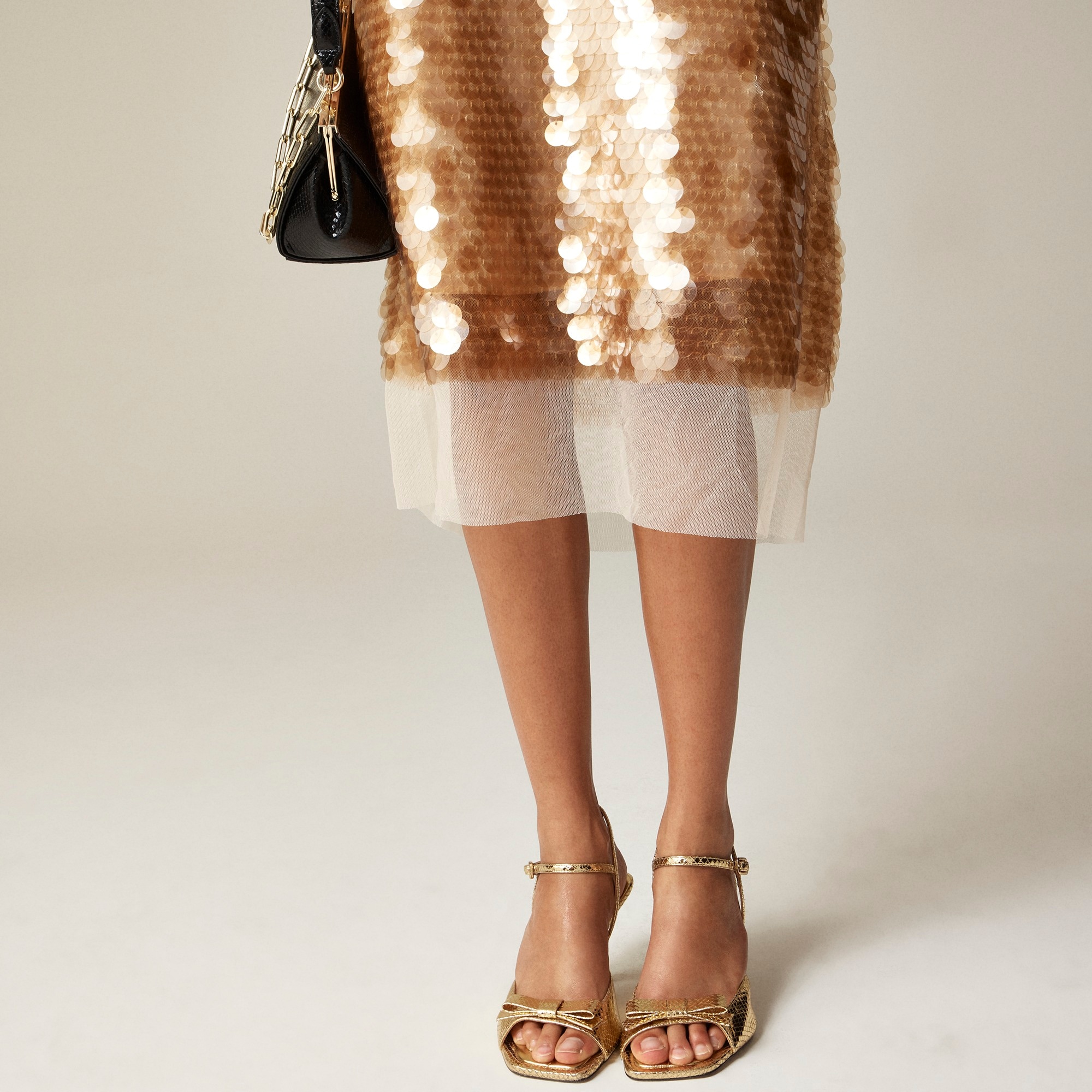 Collection sequin paillette midi skirt