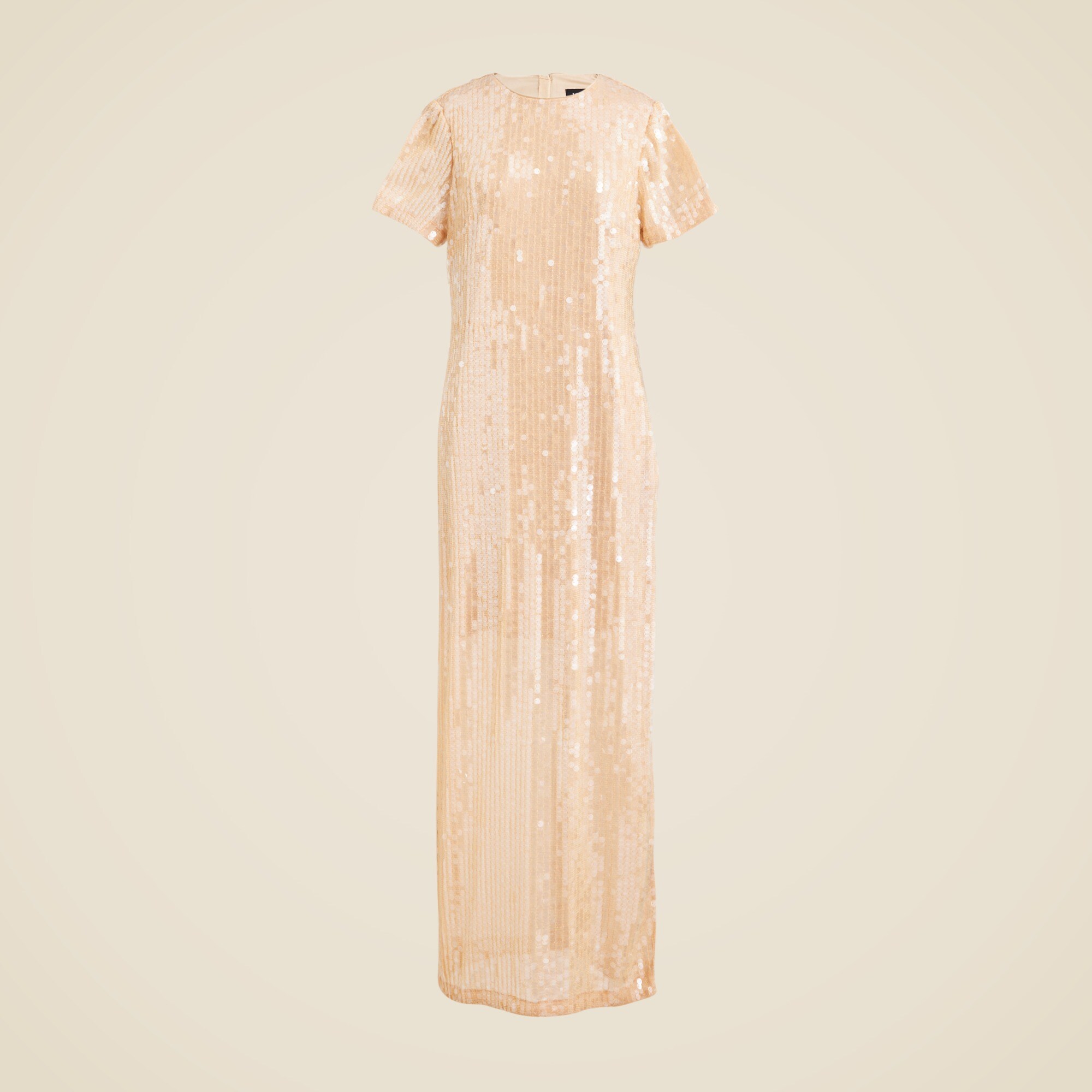 Sequin short-sleeve slip dress