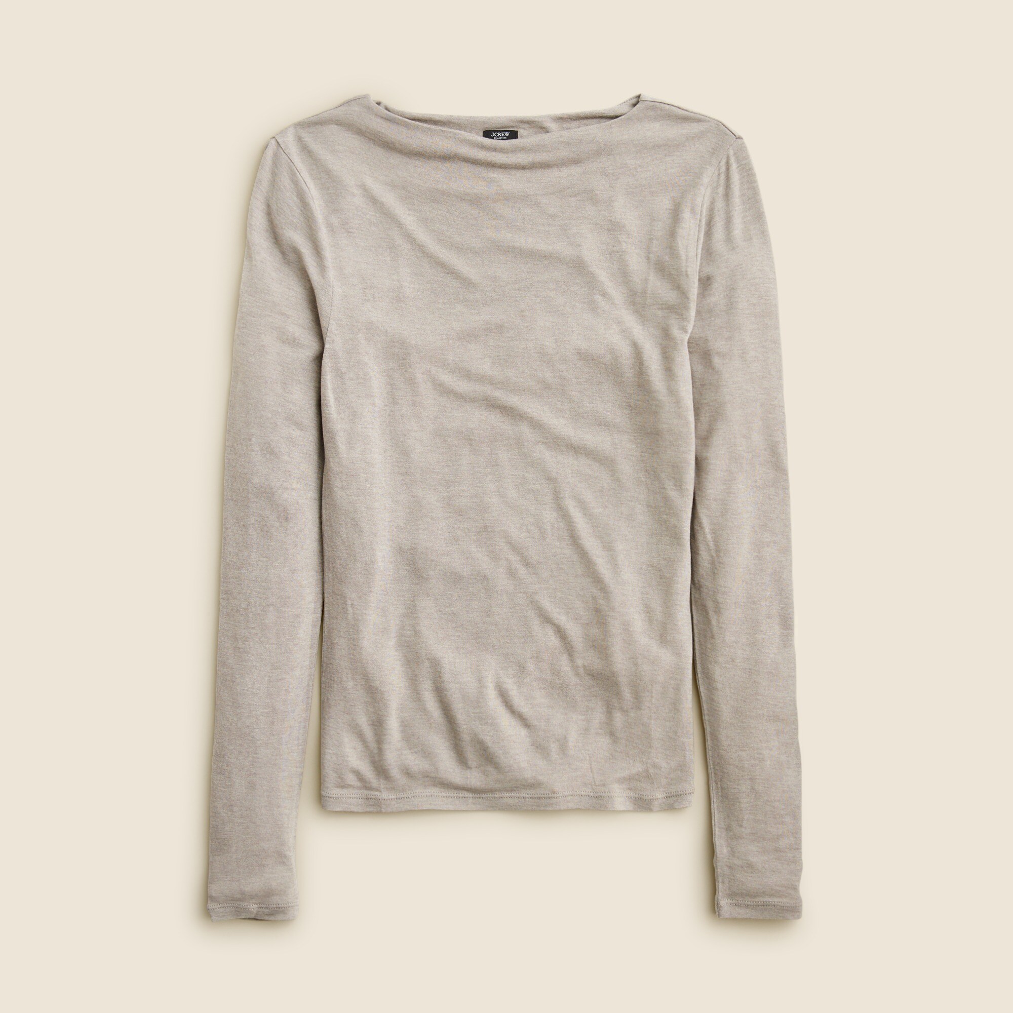 Collection sheer wool-blend long-sleeve T-shirt