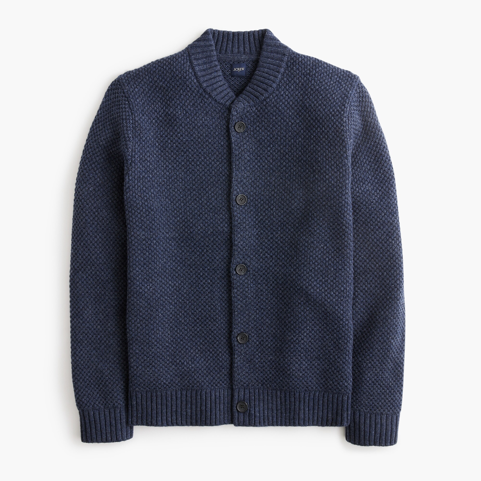 Supersoft lambswool-blend bomber sweater-jacket