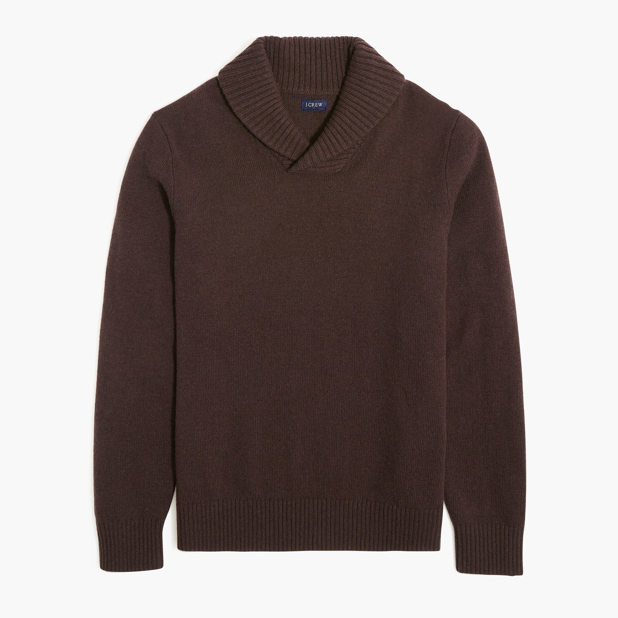 supersoft lambswool-blend shawl-collar sweater for men