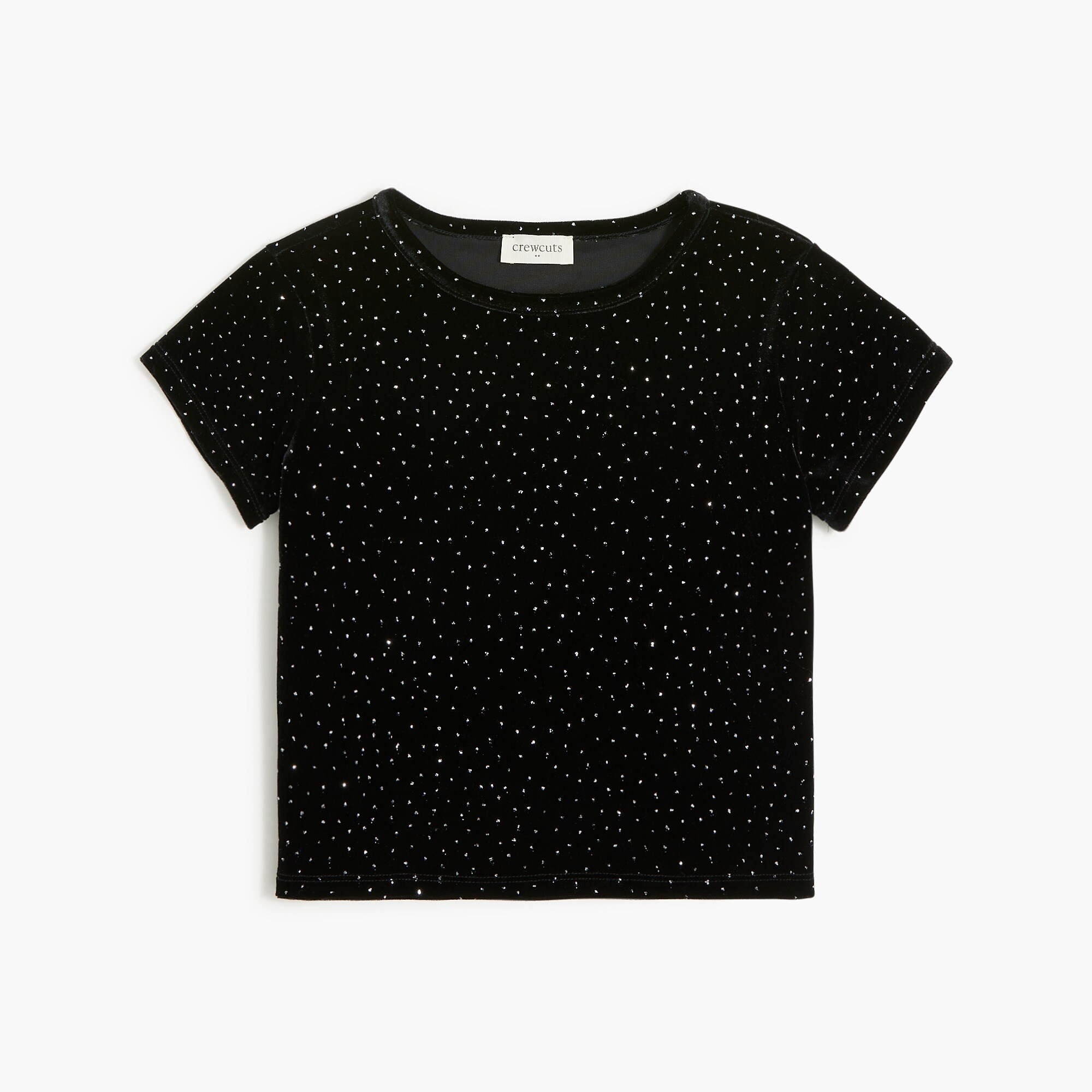  Girls' velvet sparkle top
