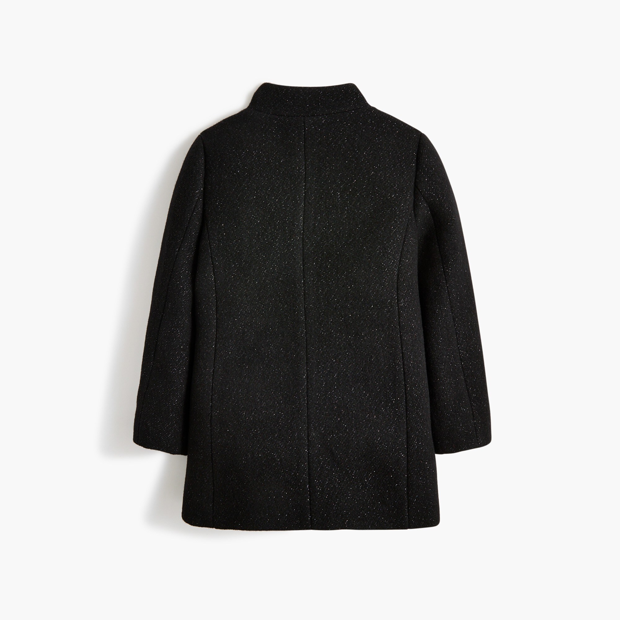 Girls' sparkle wool-blend bow coat