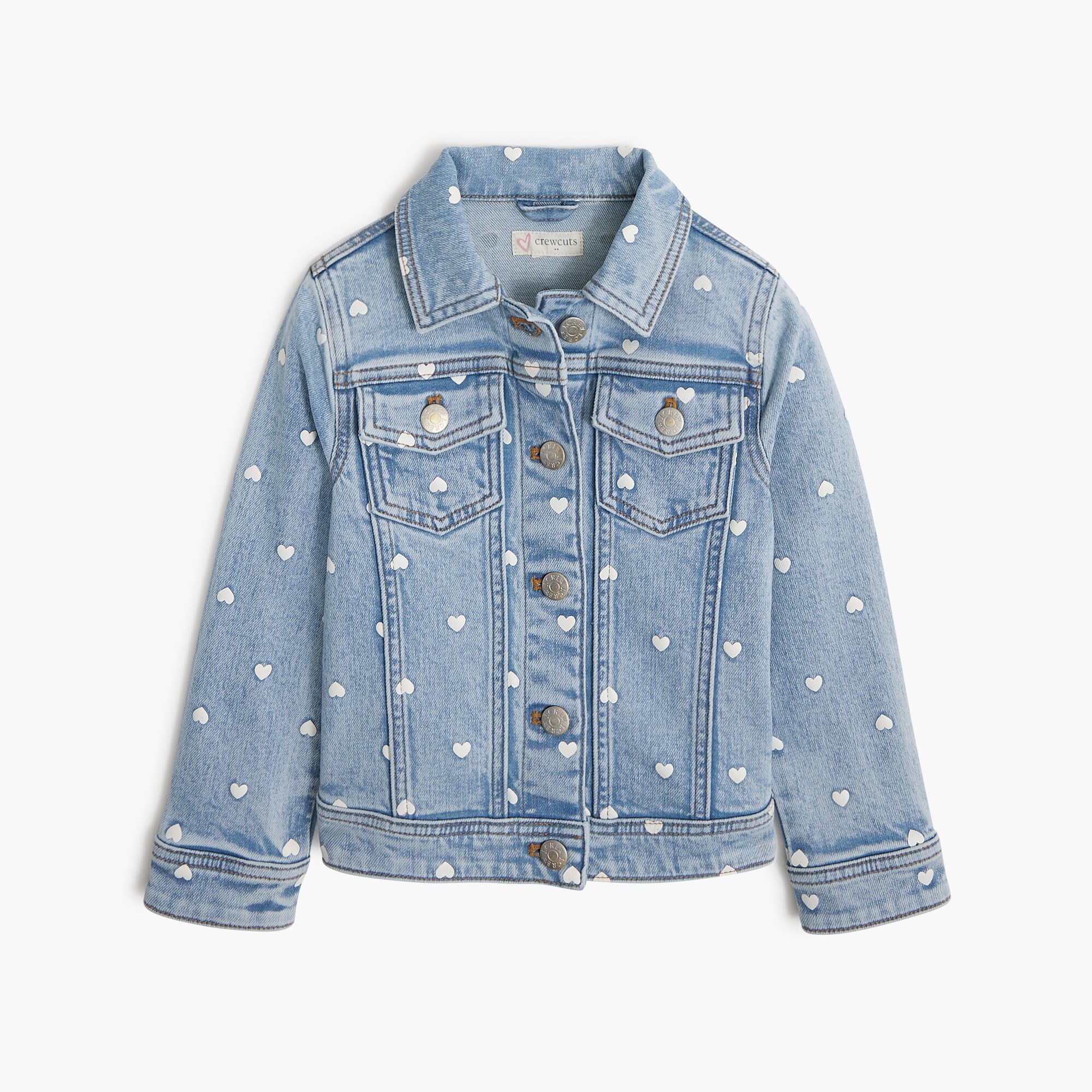 girls Girls' heart denim jacket