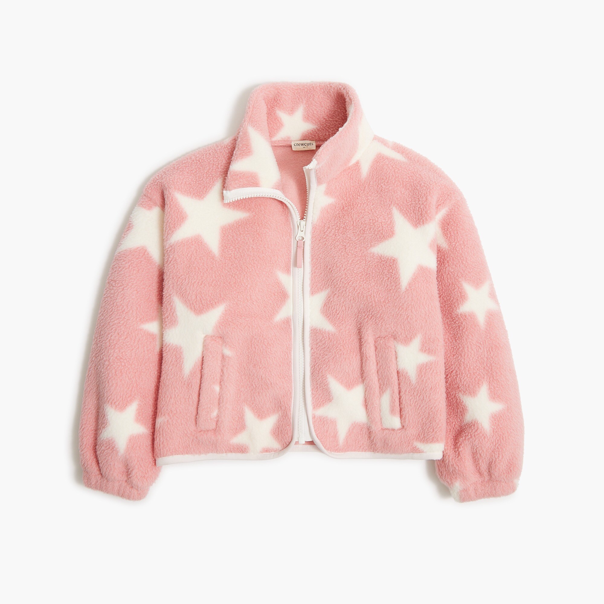 Girls' star sherpa zip-up