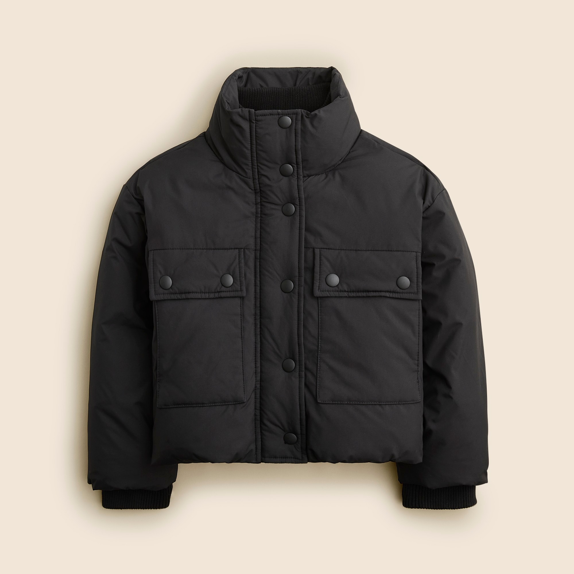 J.Crew Girls Cropped Puffer Jacket For Girls
