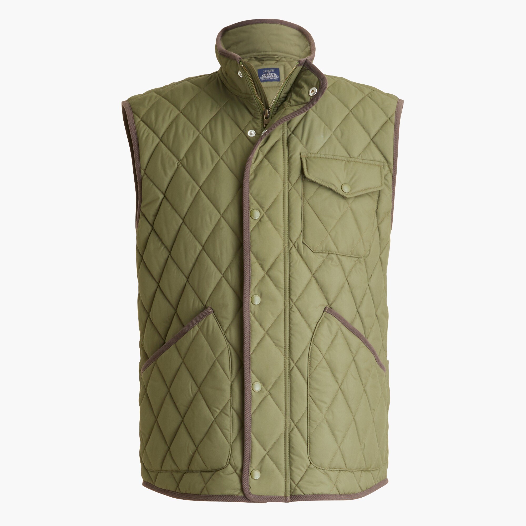 J crew factory quilted vest hotsell