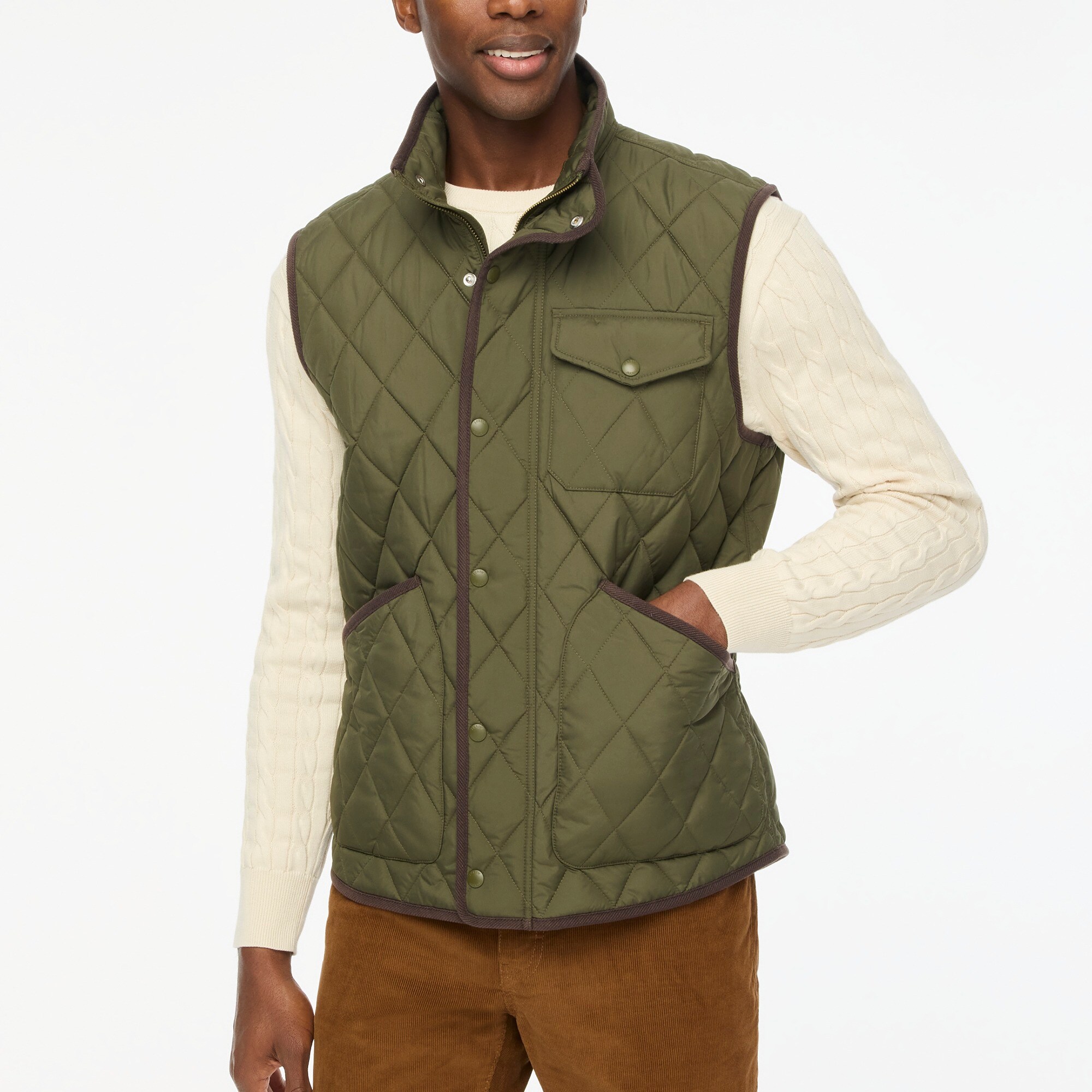 factory: quilted vest for men