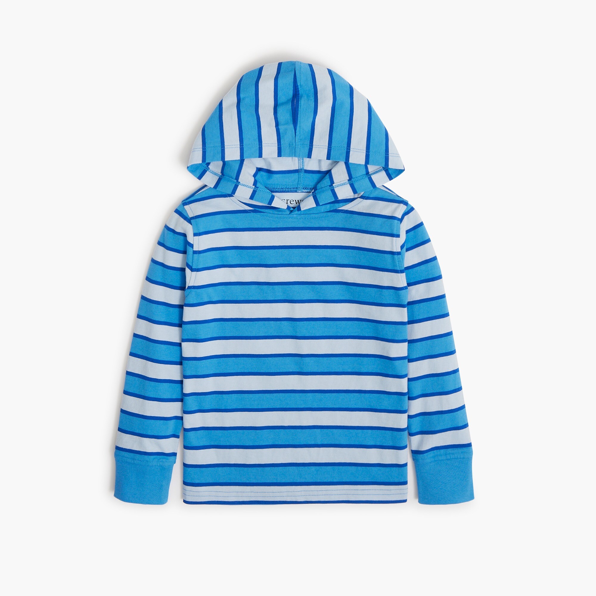 boys' long-sleeve striped jersey hooded tee for boys