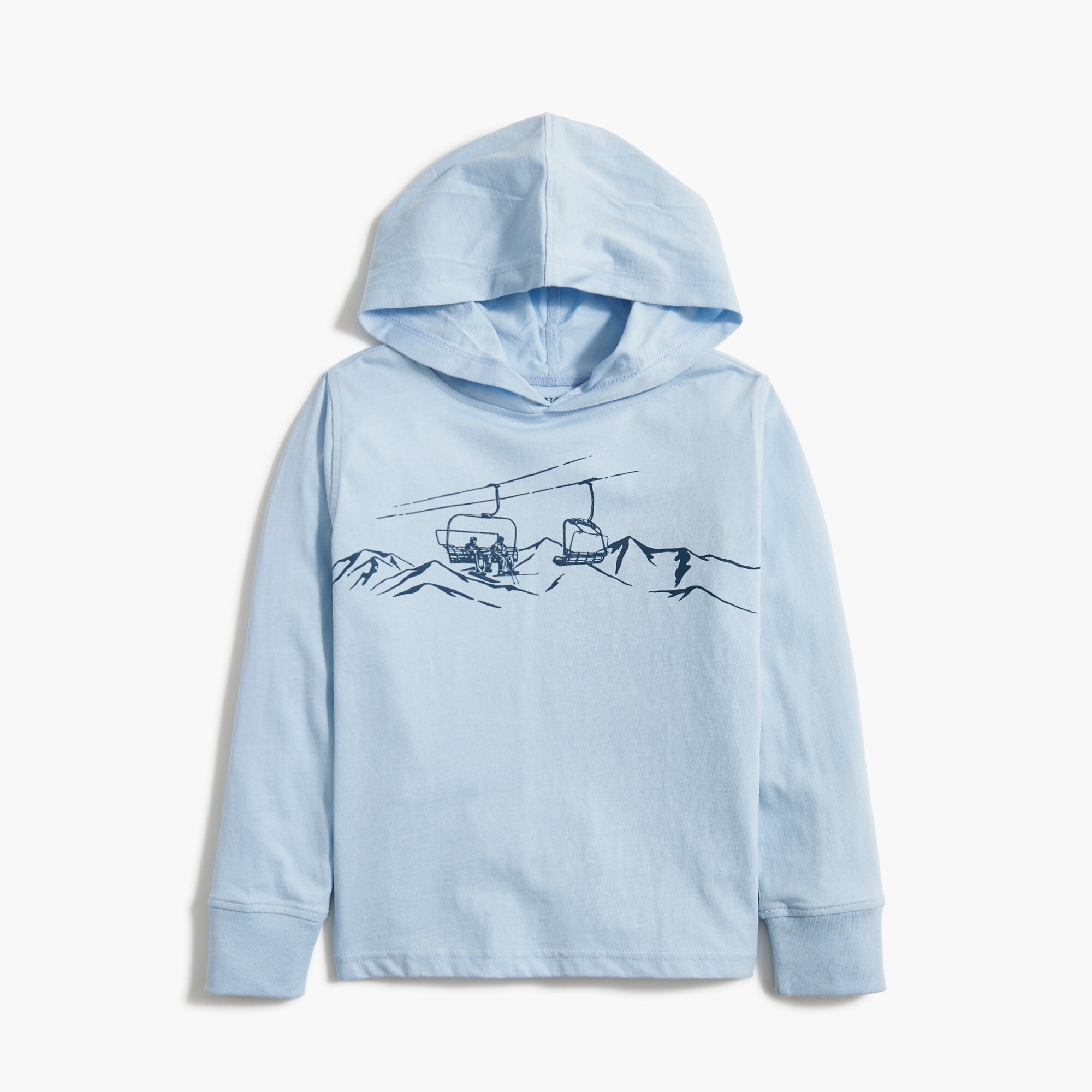 Boys' ski lift graphic jersey hooded tee
