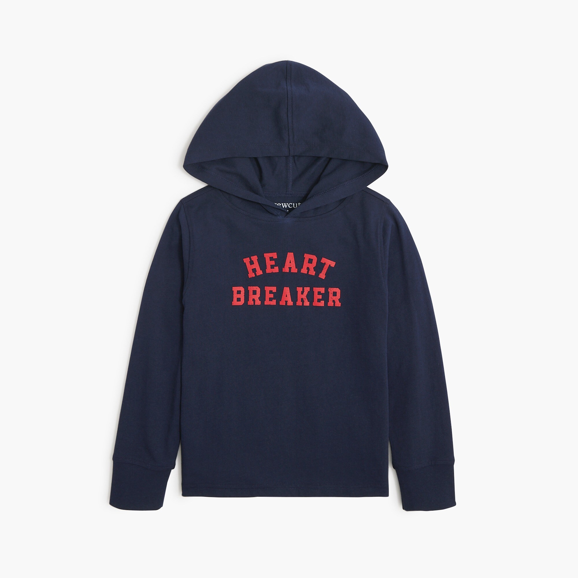 Boys' "heartbreaker" jersey hoodie