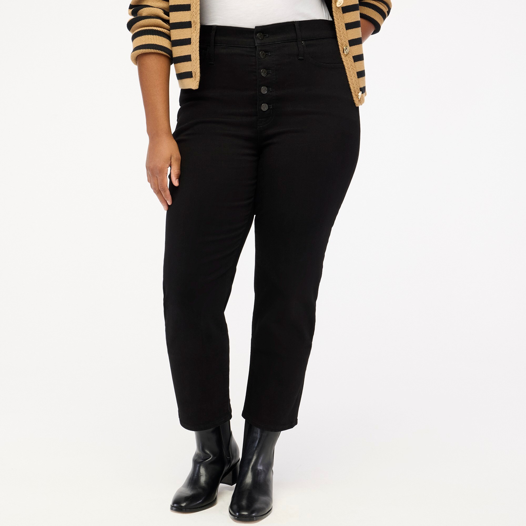 High-rise stovepipe jean in signature stretch+