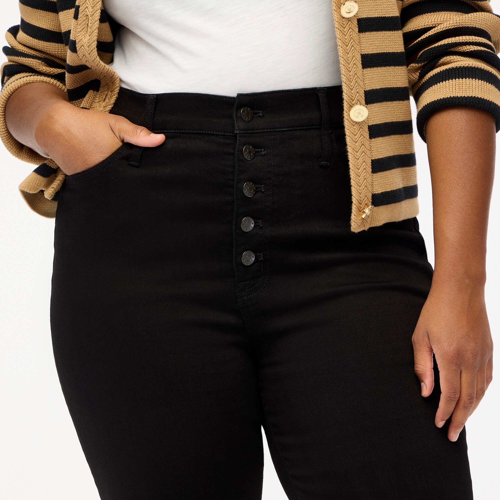 High-rise stovepipe jean in signature stretch+