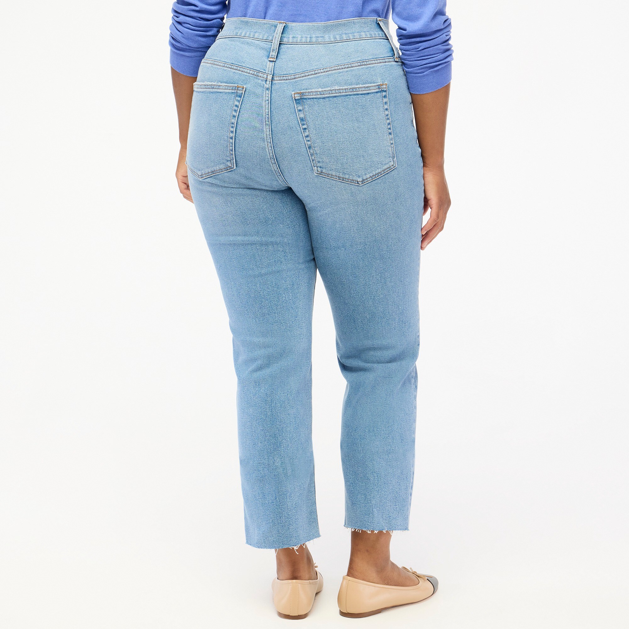 Petite essential straight jean in all-day stretch