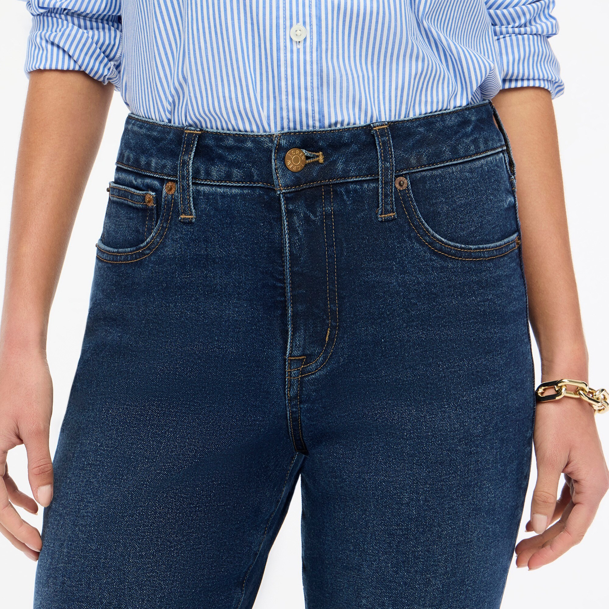 Petite curvy essential straight jean in all-day stretch