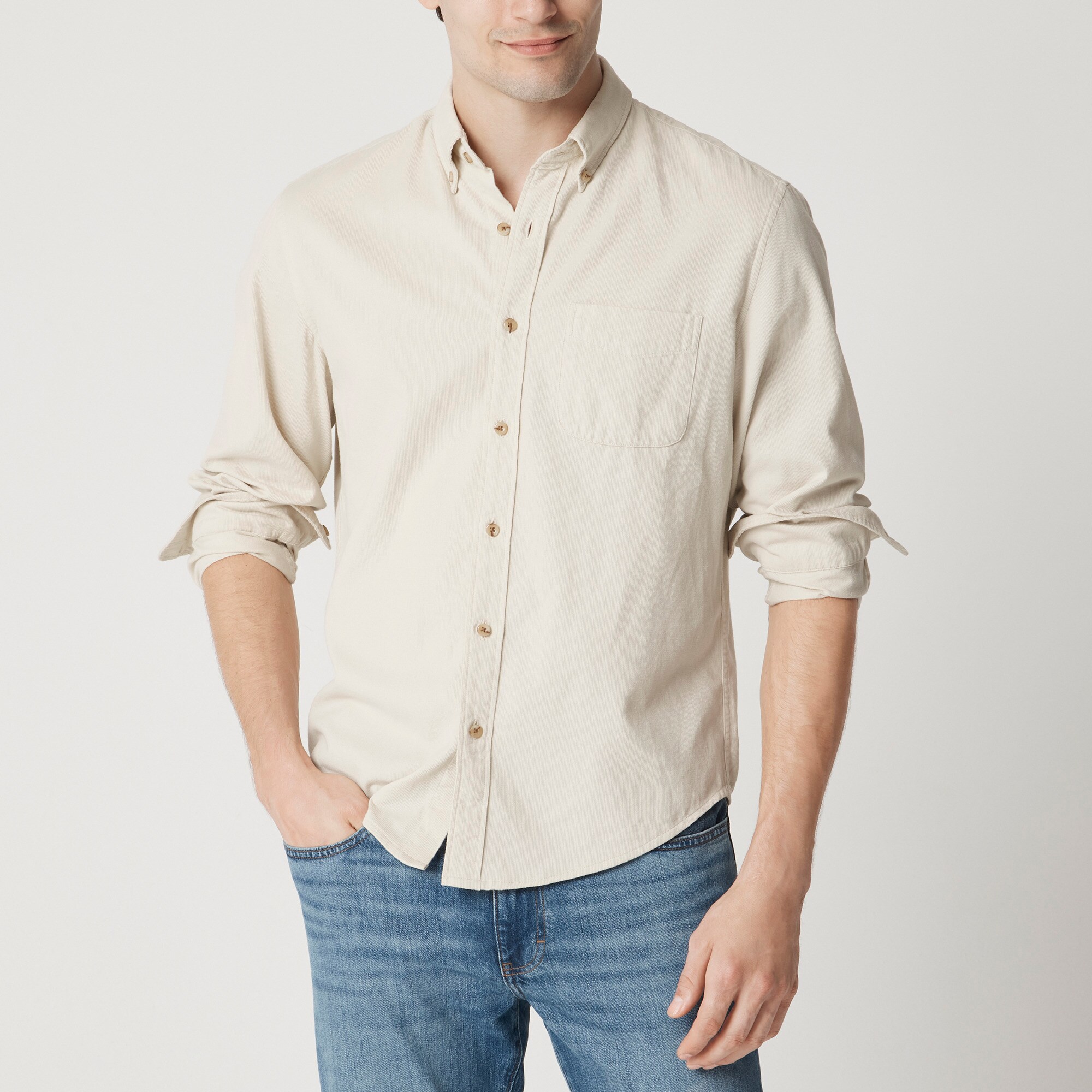  Textured corduroy shirt