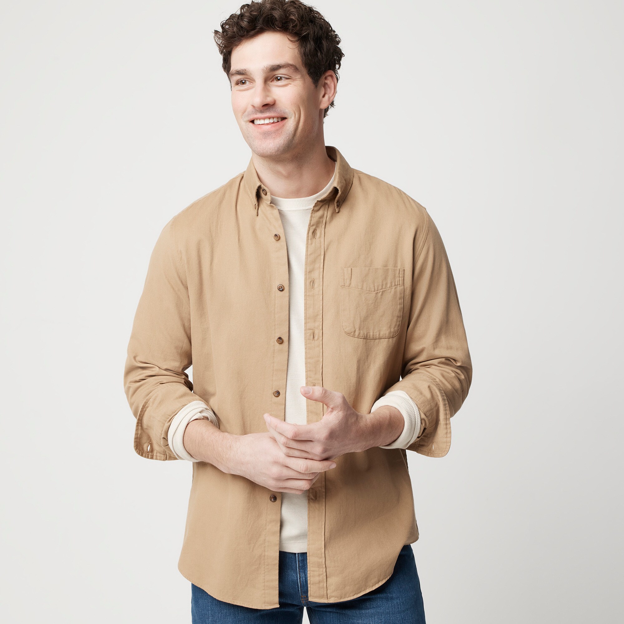 mens Textured corduroy shirt