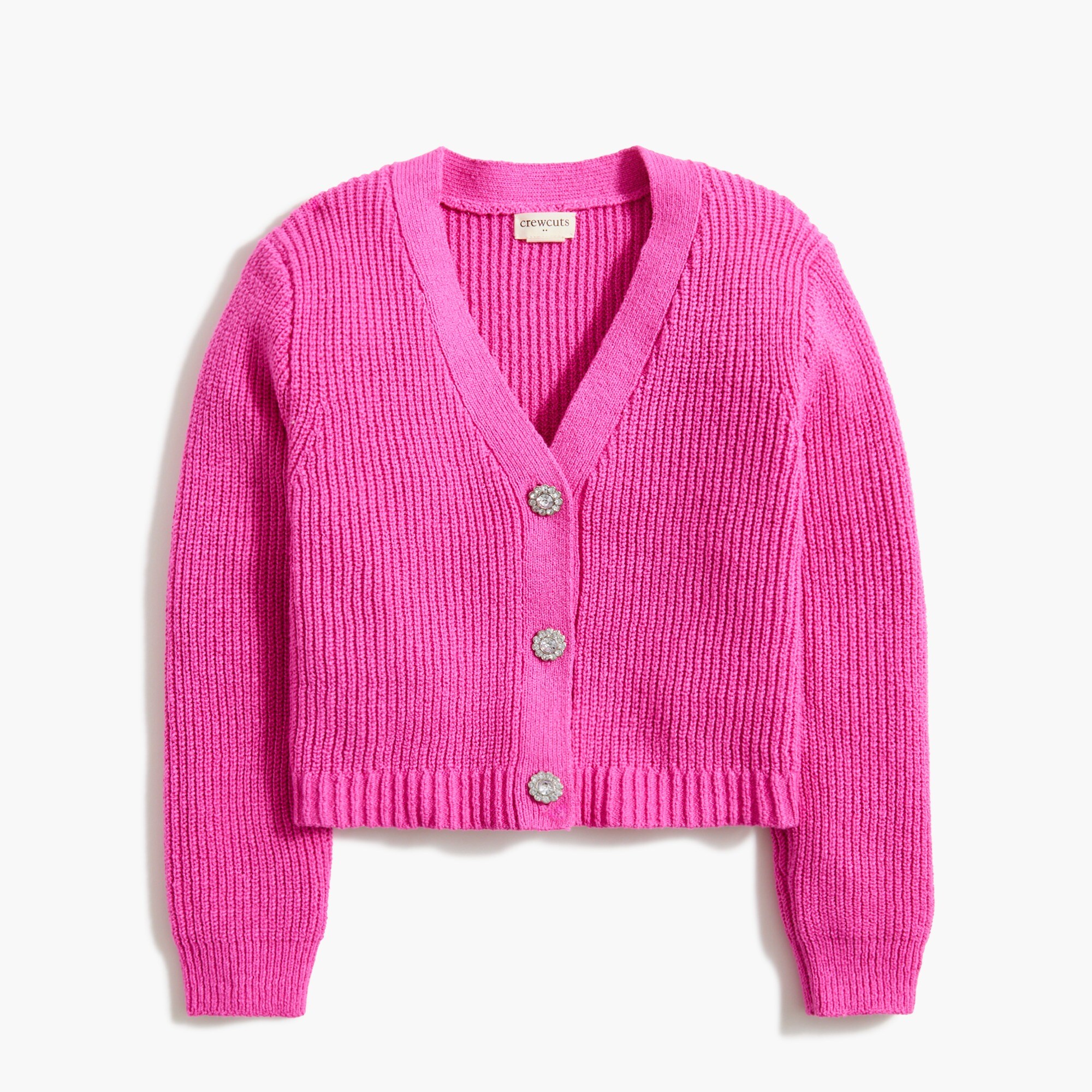 girls' jewel-button cardigan sweater for girls
