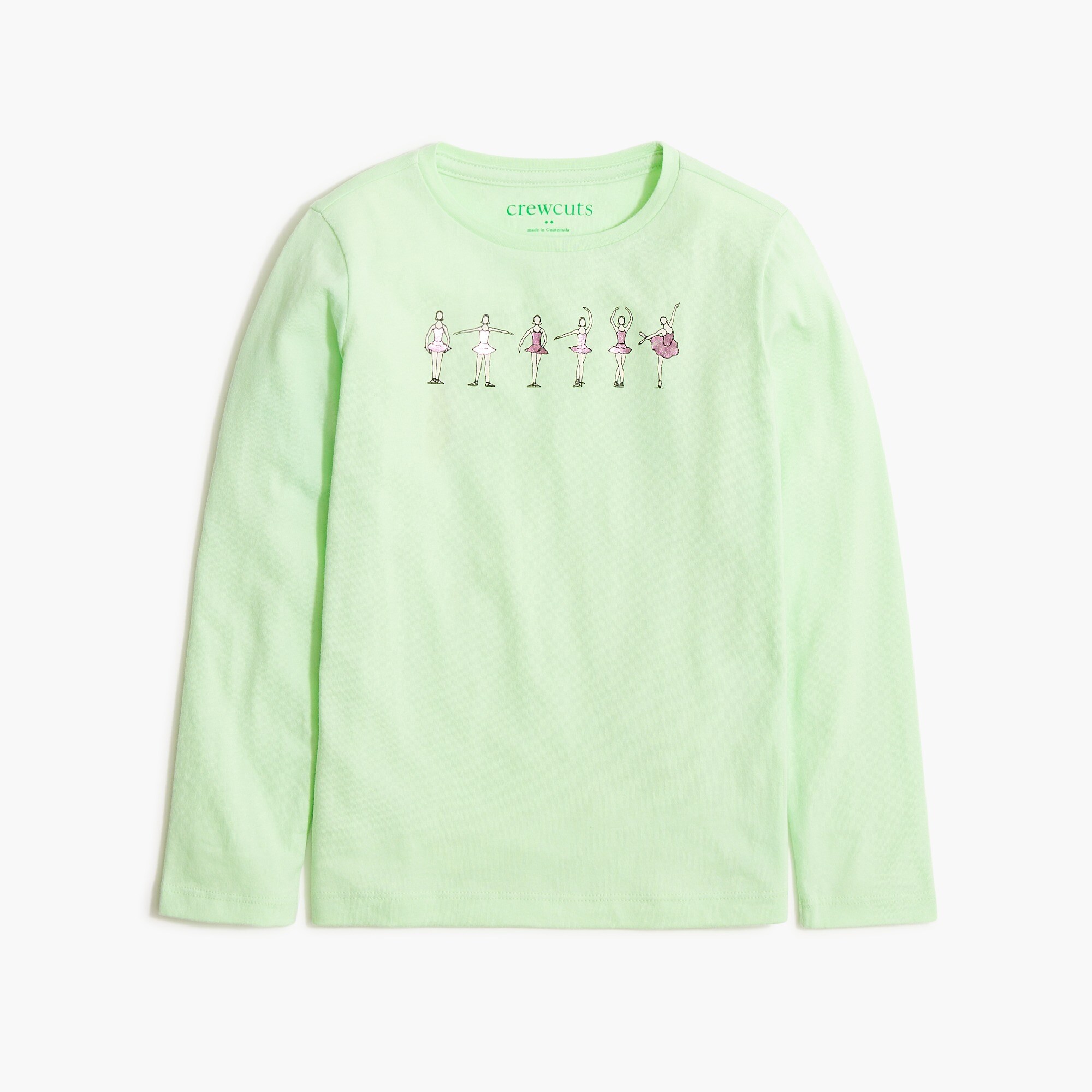 Girls' long-sleeve ballet graphic tee