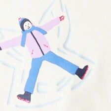 Girls' long-sleeve snow angel graphic tee SNOW ANGELS GRAPHIC factory: girls' long-sleeve snow angel graphic tee for girls
