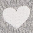 Girls' heart embroidered sweater HTHR GRAPHITE IVORY HEA factory: girls' heart embroidered sweater for girls