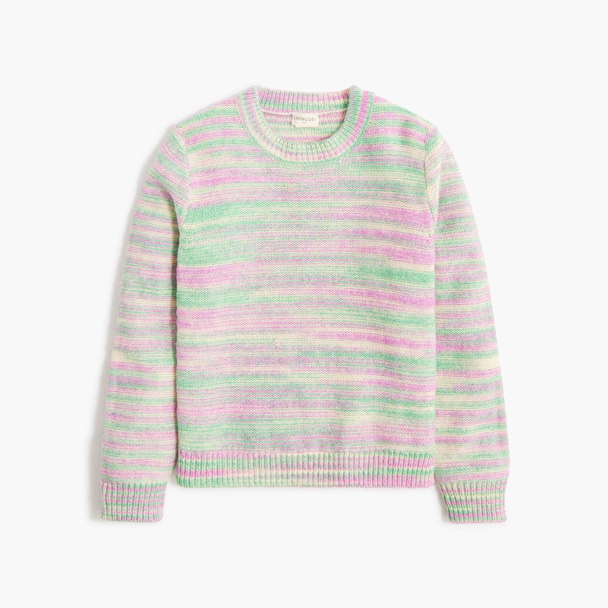 Girls' space-dyed pullover sweater