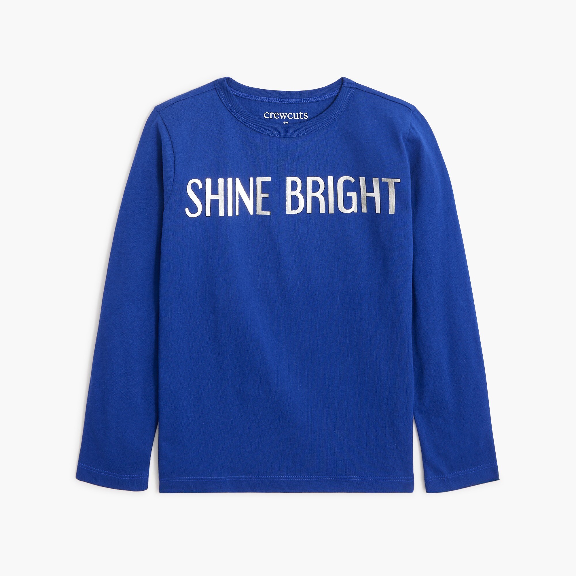 Kids' long-sleeve "shine bright" graphic tee