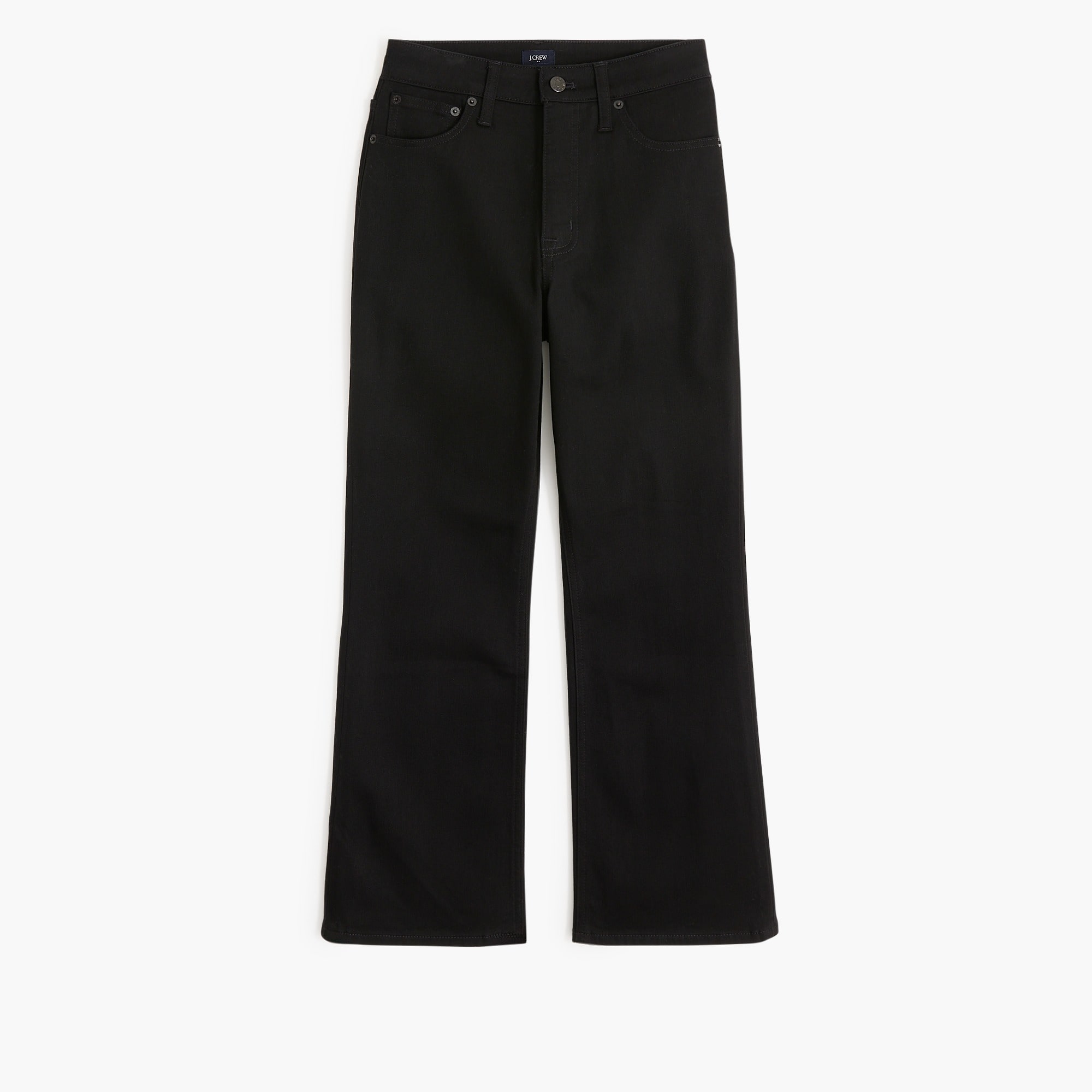Curvy mid-rise flare crop jean in signature stretch