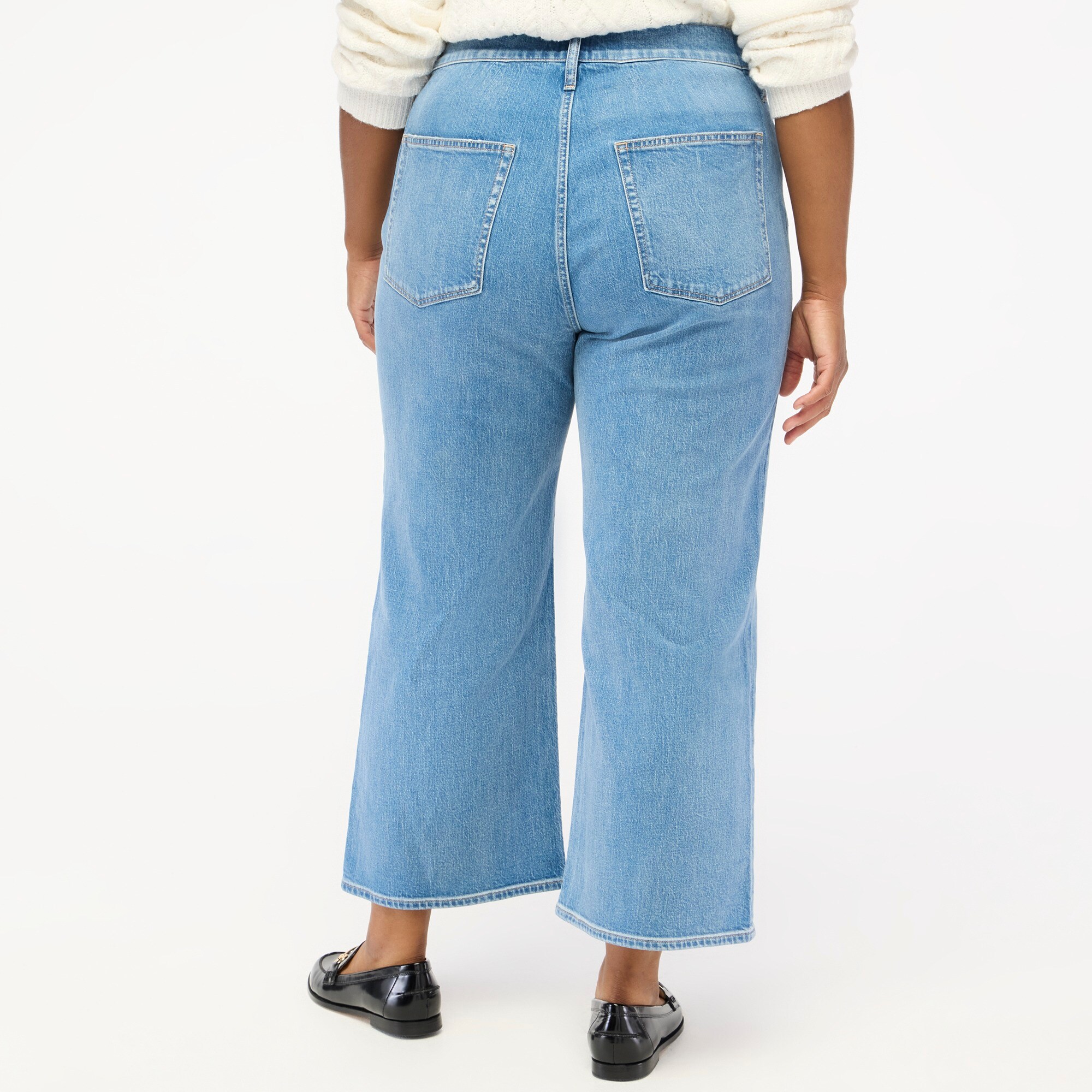 Factory: Cropped Wide-leg Patch-pocket Jean In All-day