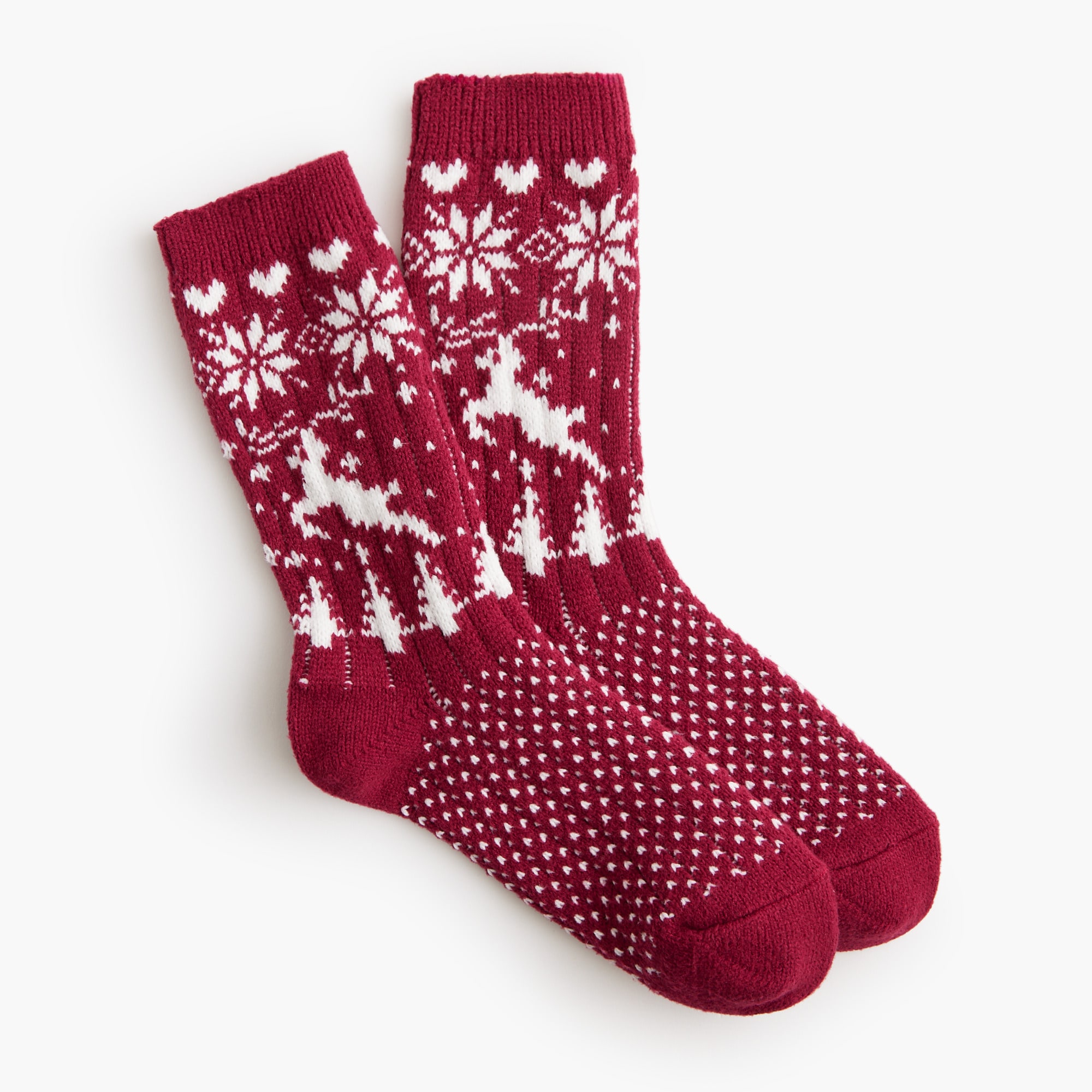 Ribbed Fair Isle trouser socks