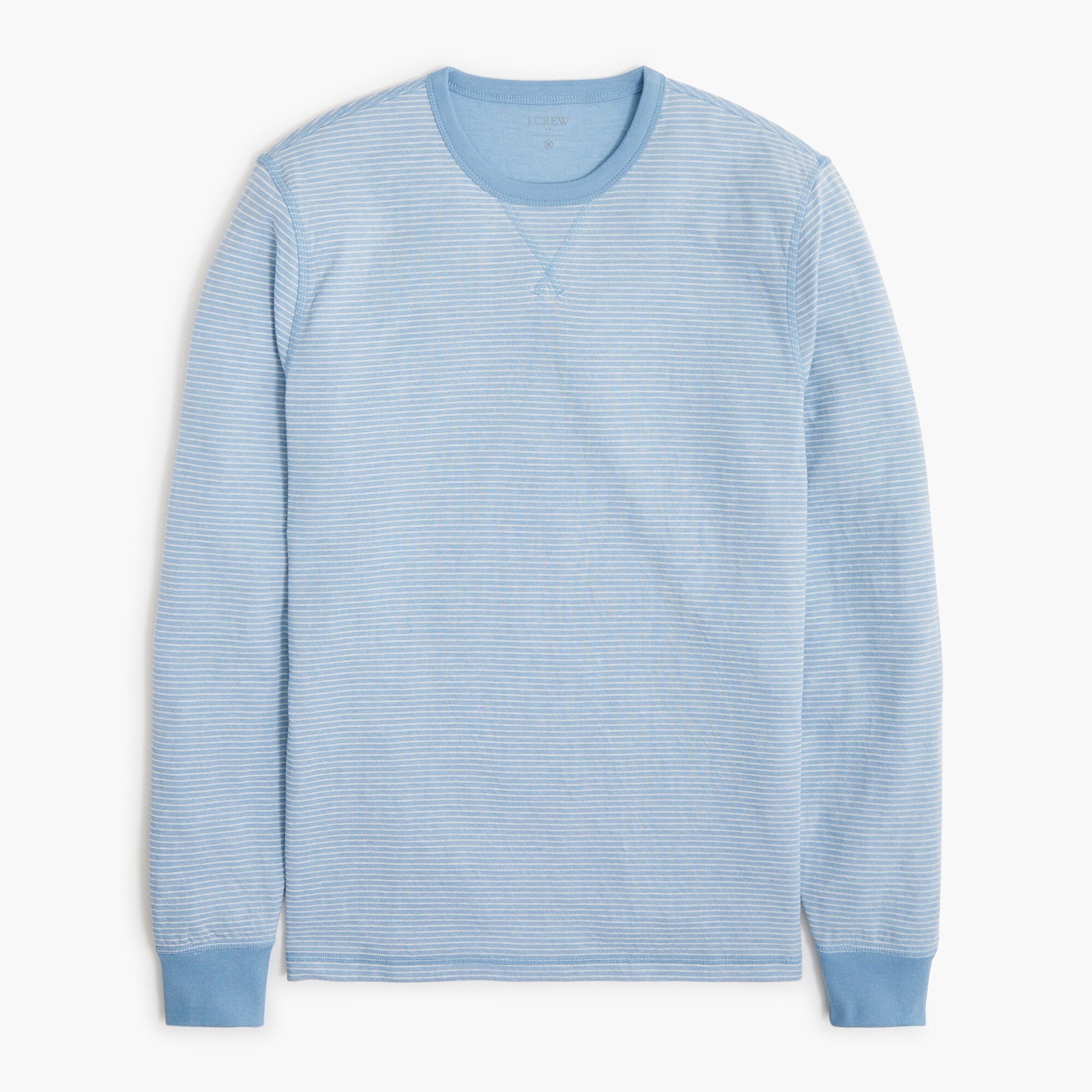 soft striped crewneck tee for men