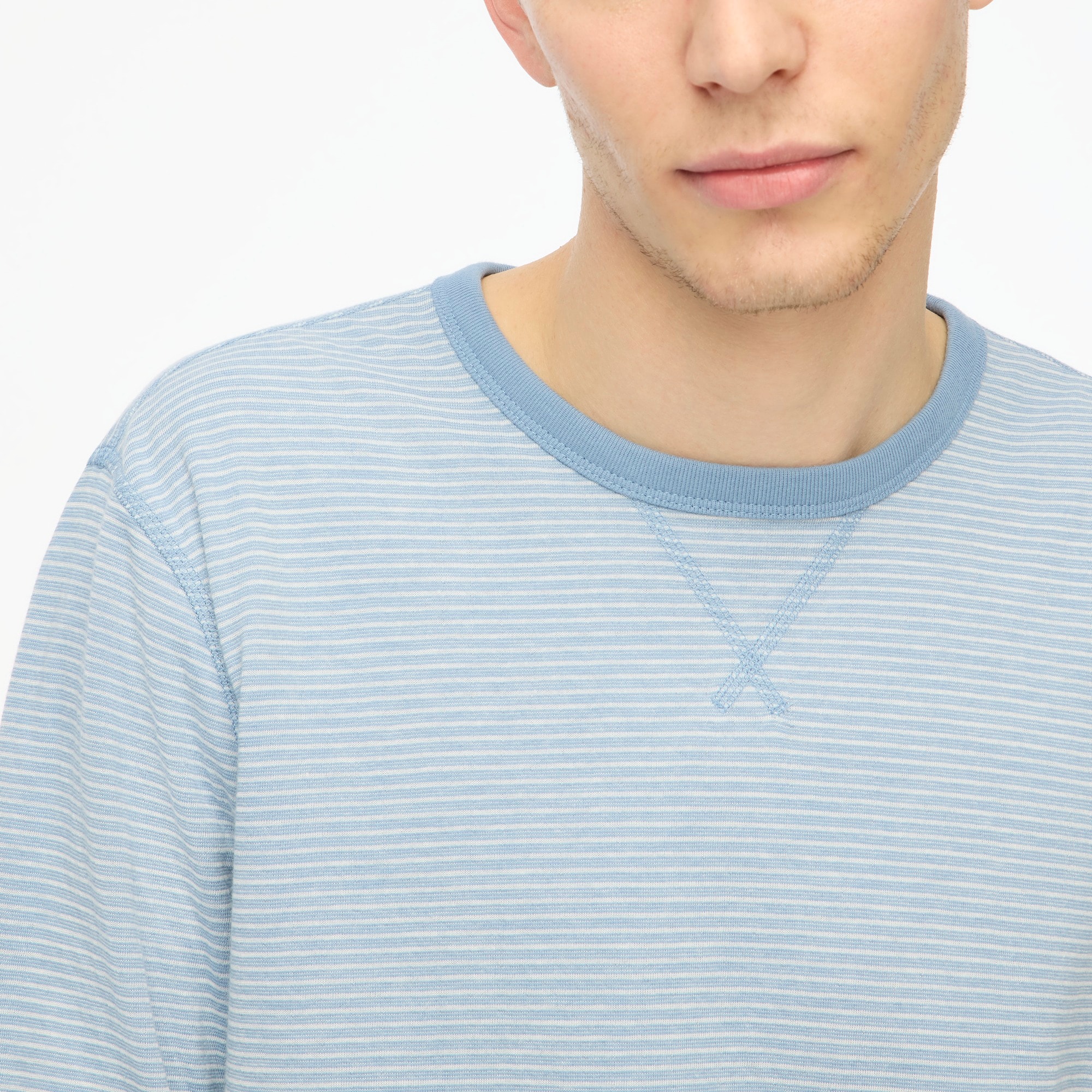 Soft striped crewneck tee