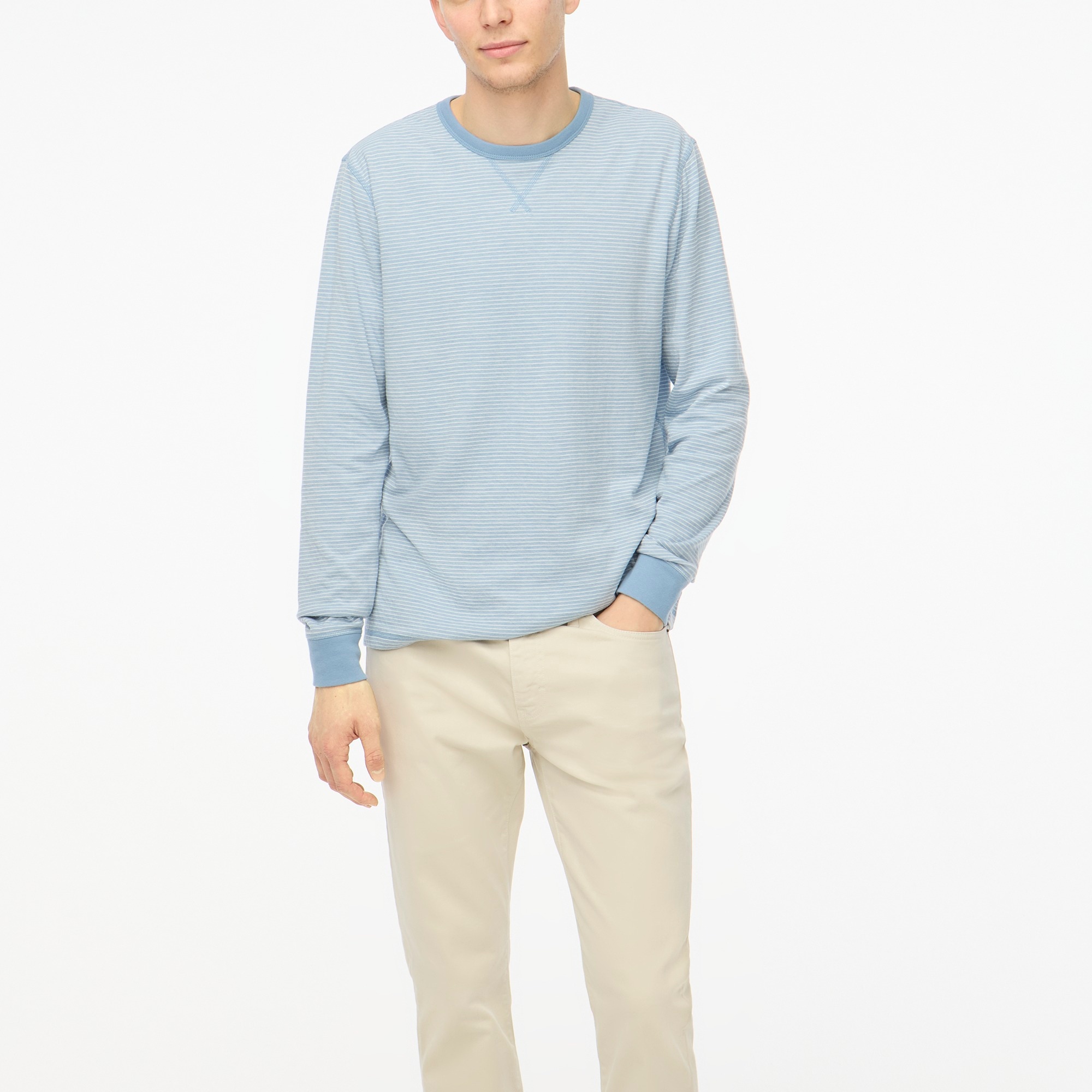 Soft striped crewneck tee