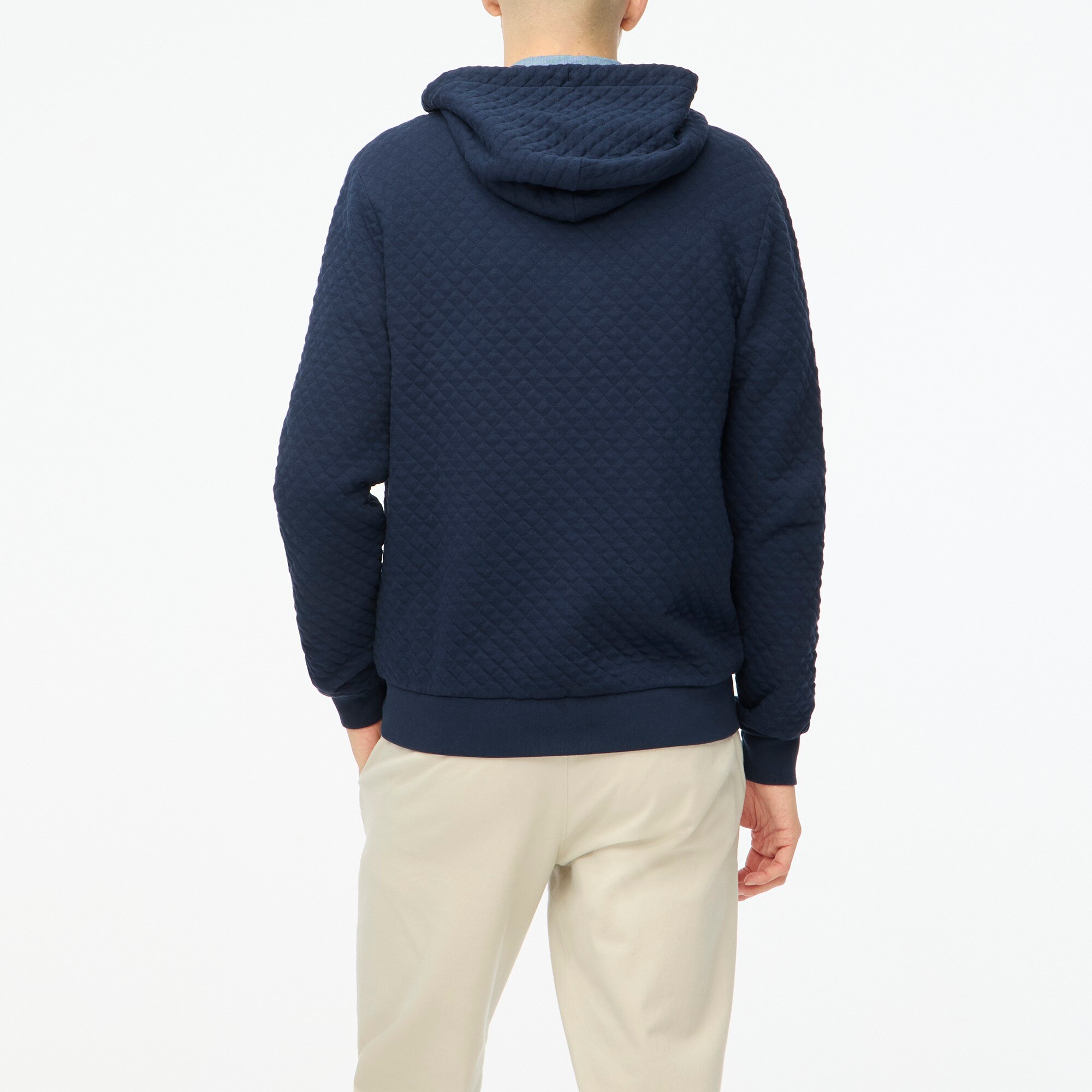 Quilted full-zip hoodie