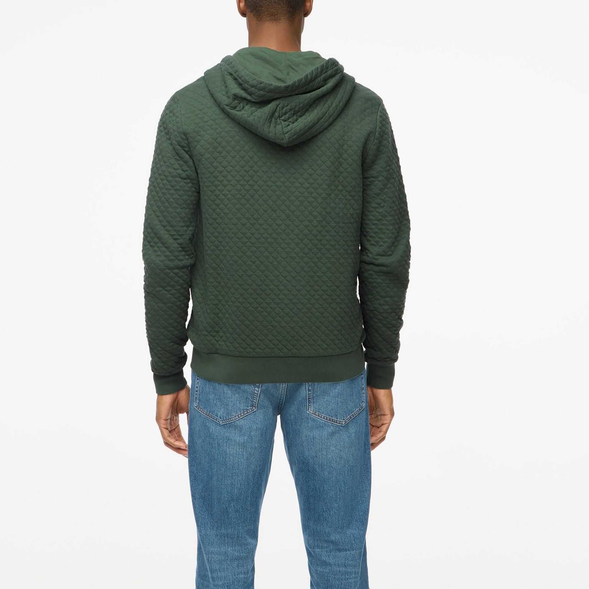 Quilted full-zip hoodie