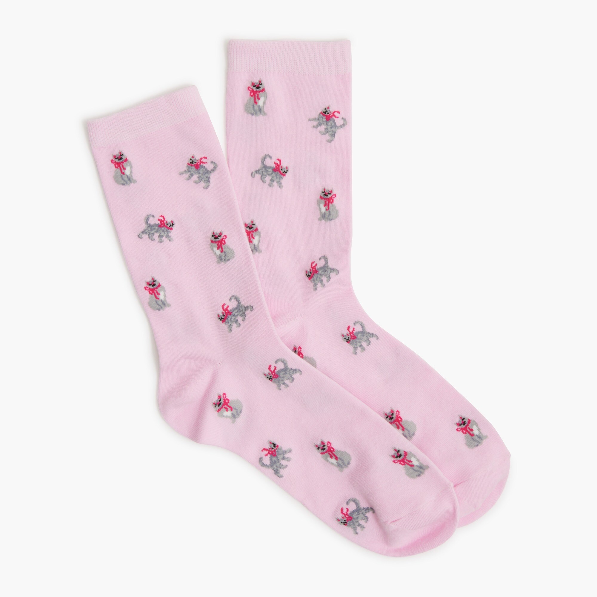 Cats and bows trouser socks