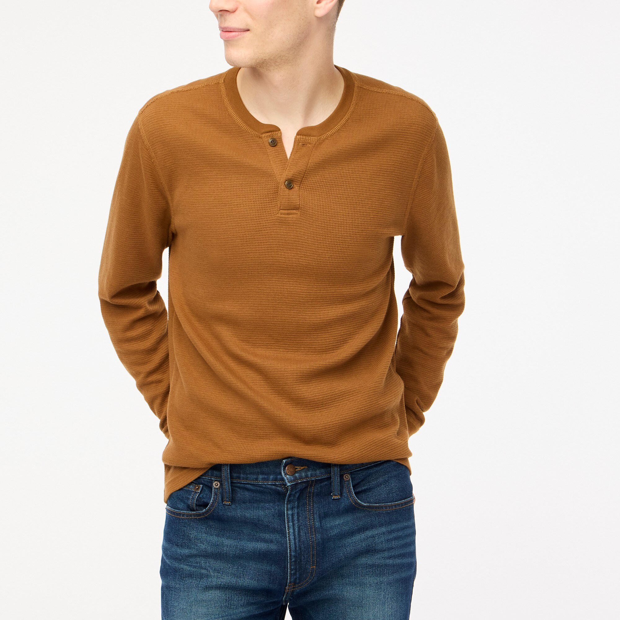 【KOOLOSET】Finger Hole Henley Neck Track Waffle Tee Kids Waffle-Knit Henley T-Shirt | Gap Factory