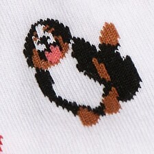 Bernese mountain dog and leaves ankle socks WHITE factory: bernese mountain dog and leaves ankle socks for women
