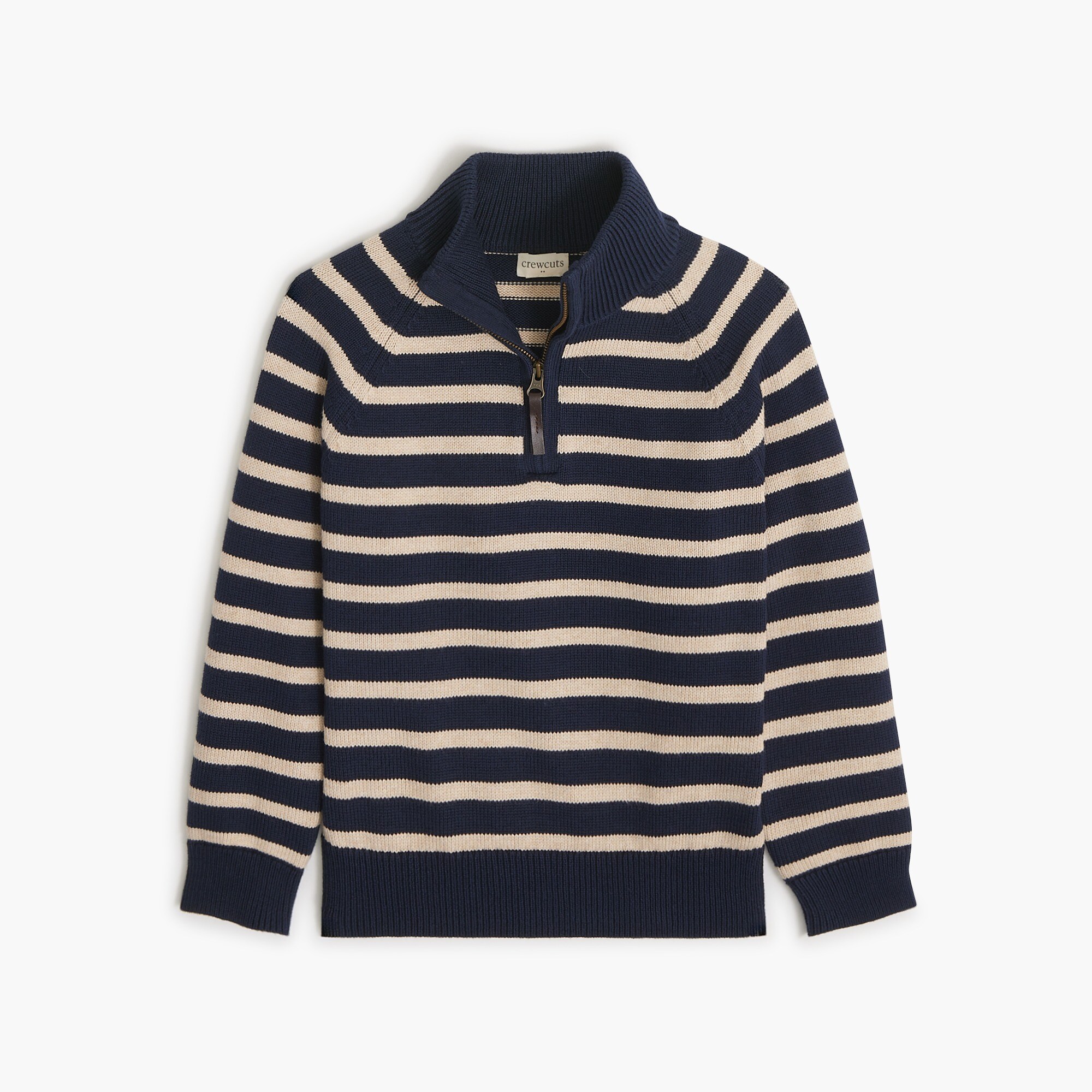 boys' striped half-zip pullover sweater for boys