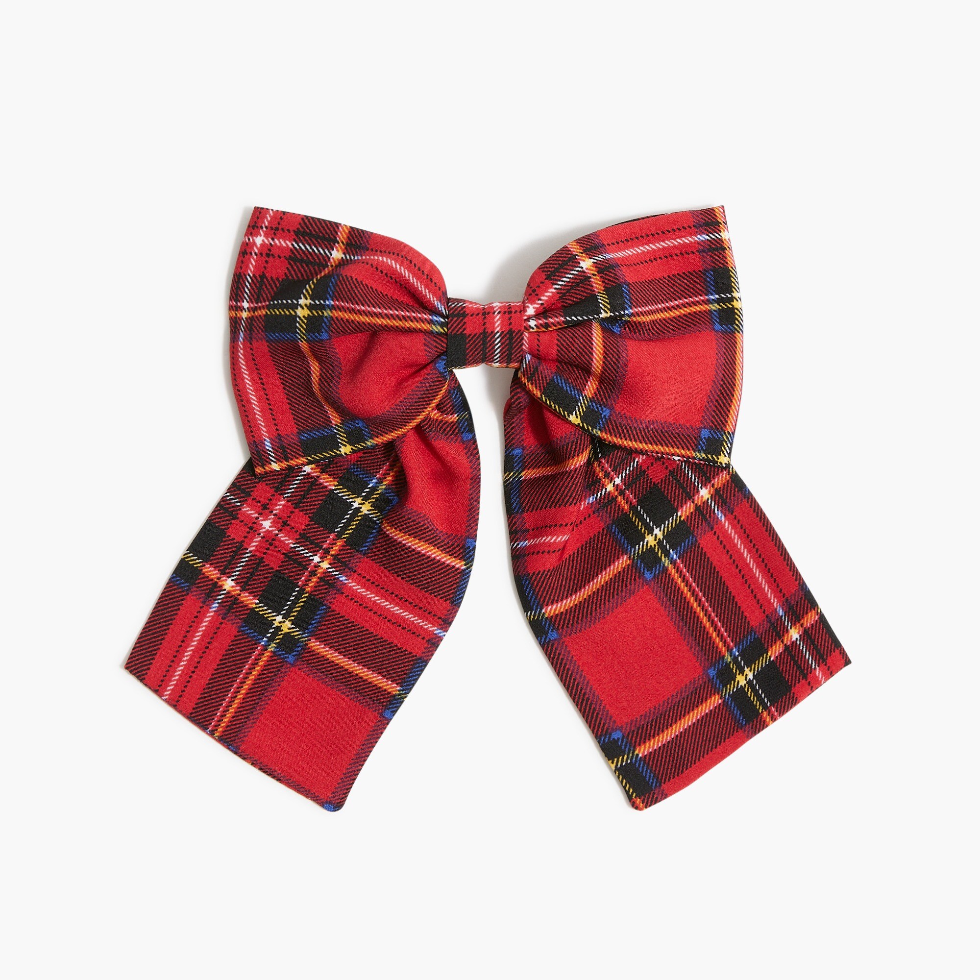 Large tartan bow barrette