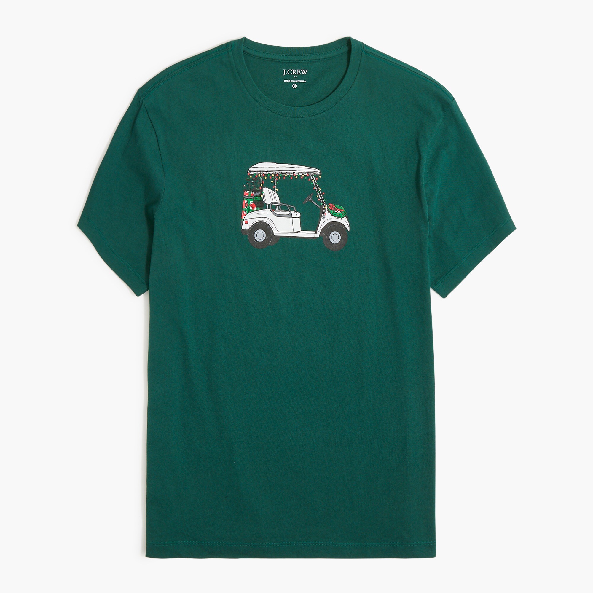 christmas golf cart graphic tee for men
