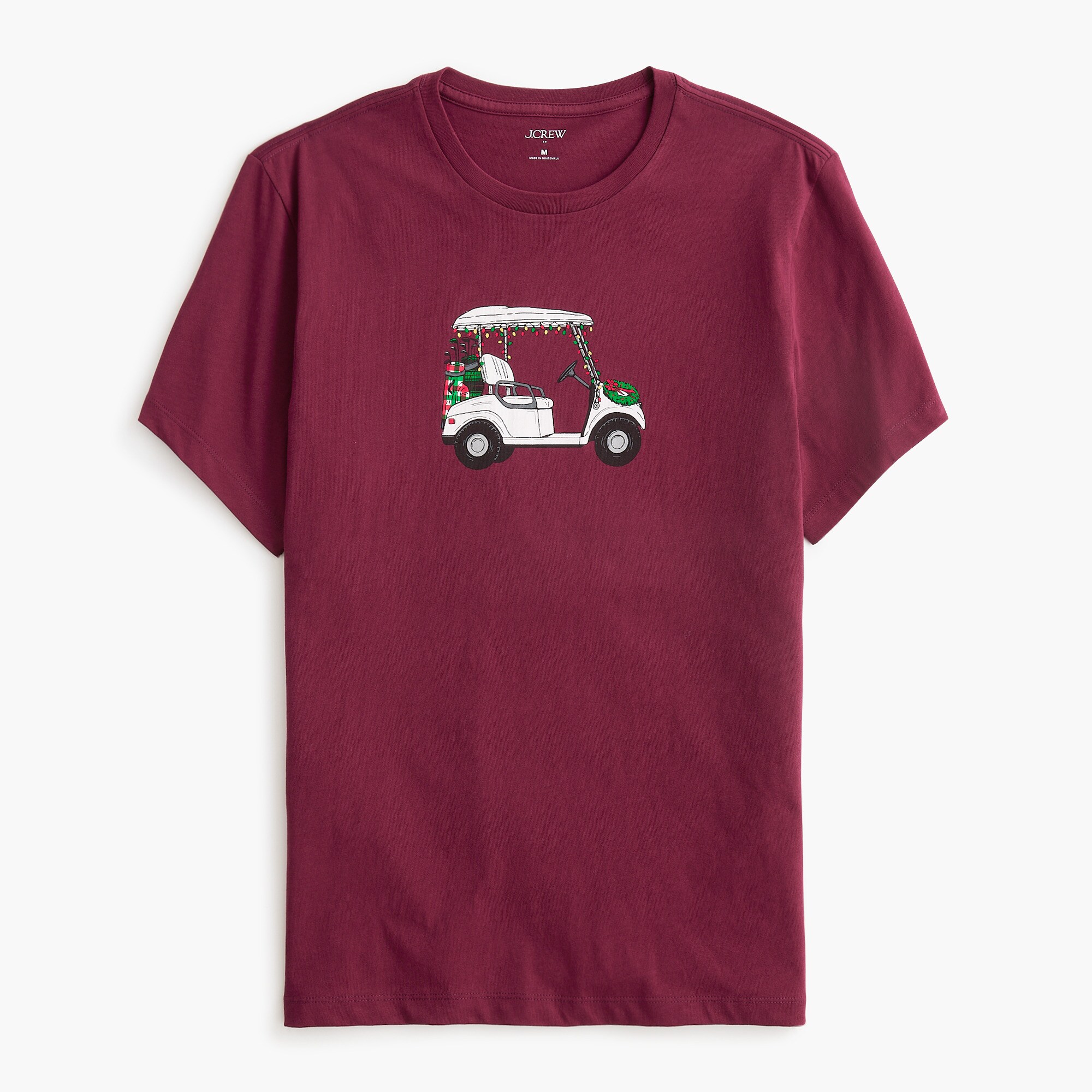  Christmas golf cart graphic tee