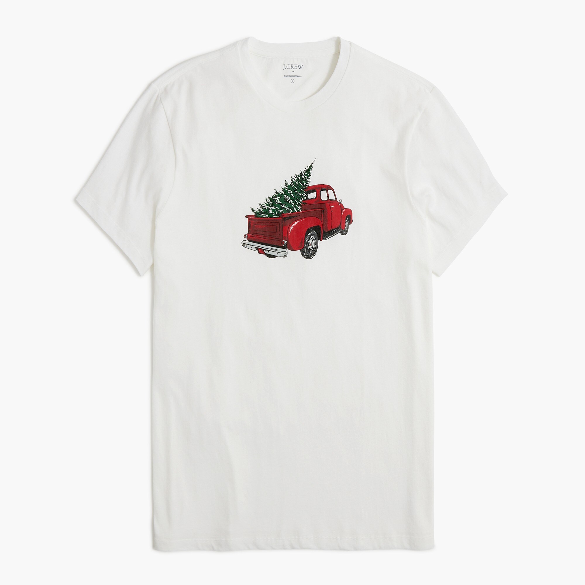 christmas tree truck graphic tee for men