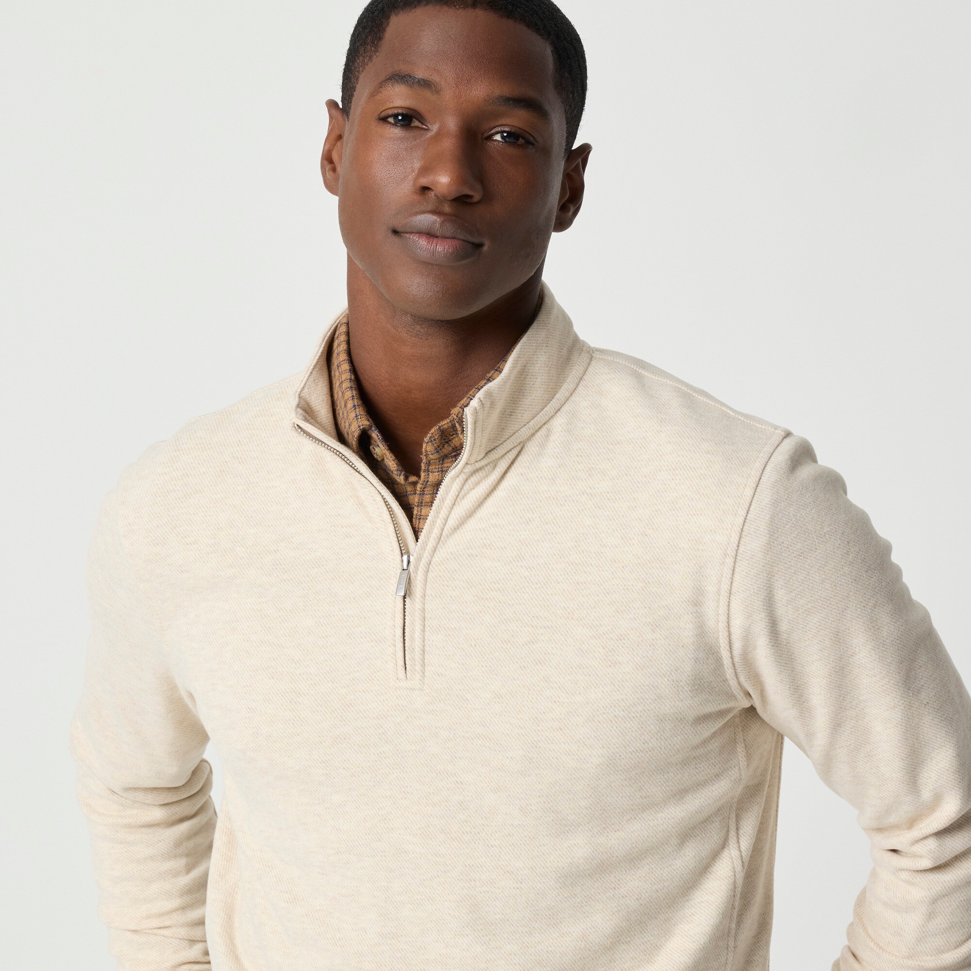 Double-knit half-zip
