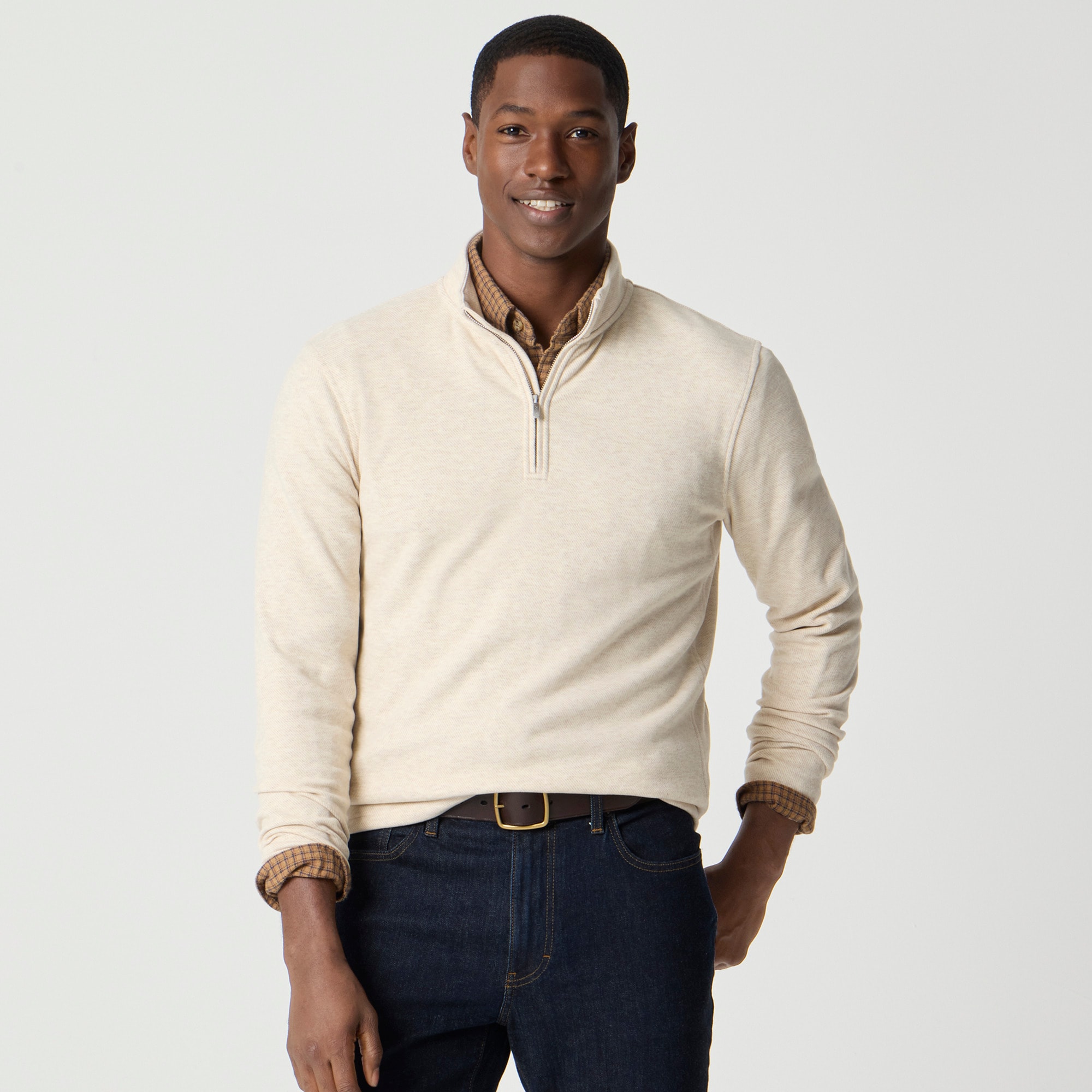 mens Double-knit half-zip