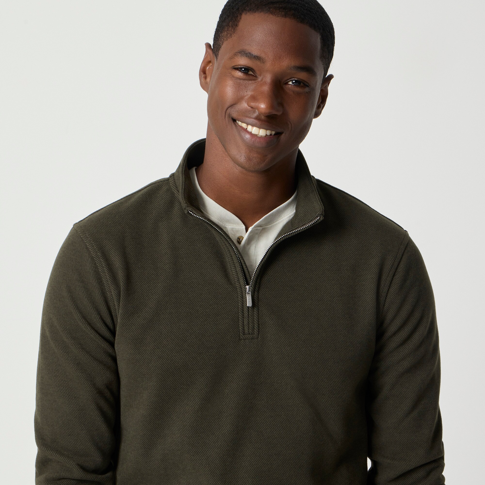 Double-knit half-zip